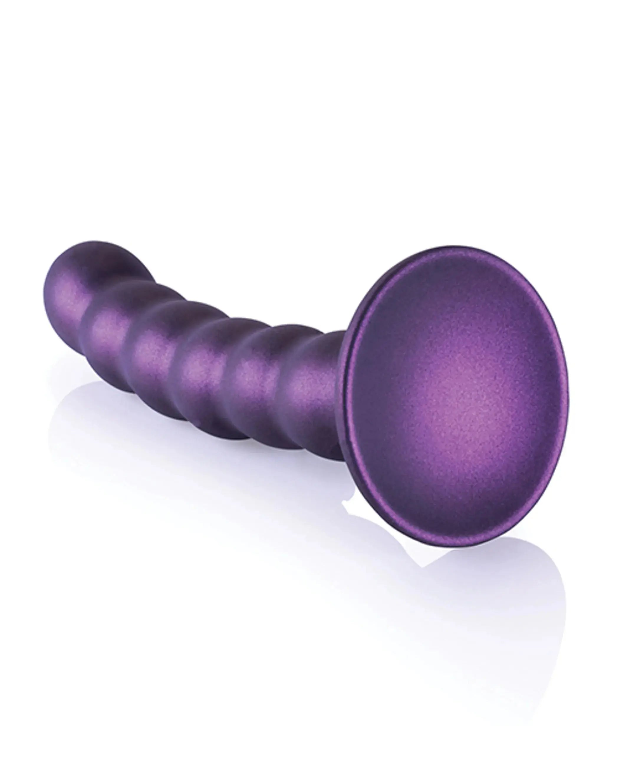 Beaded Silicone G-Spot Dildo 5" in Metallic Purple SHOTS AMERICA