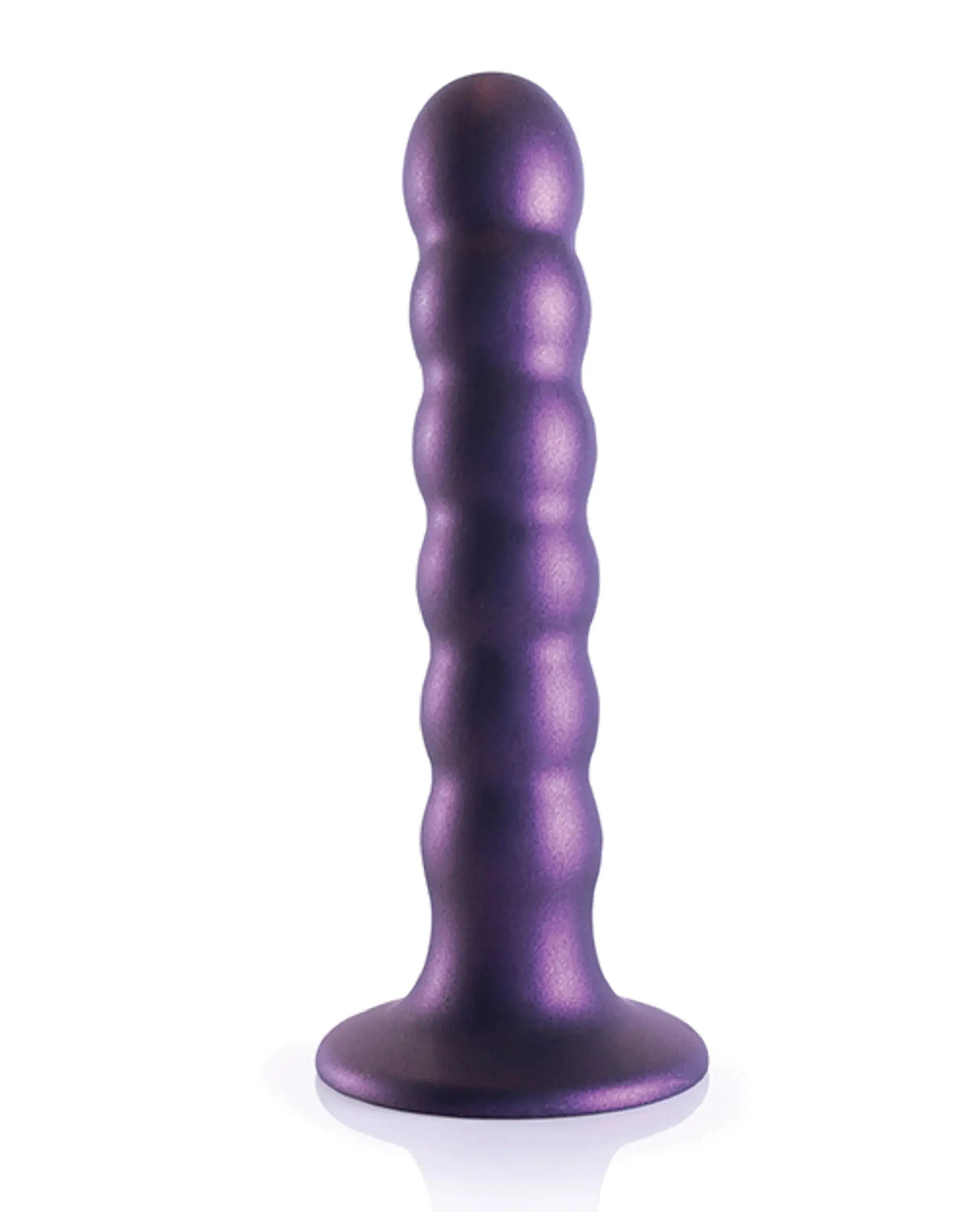 Beaded Silicone G-Spot Dildo 5" in Metallic Purple SHOTS AMERICA