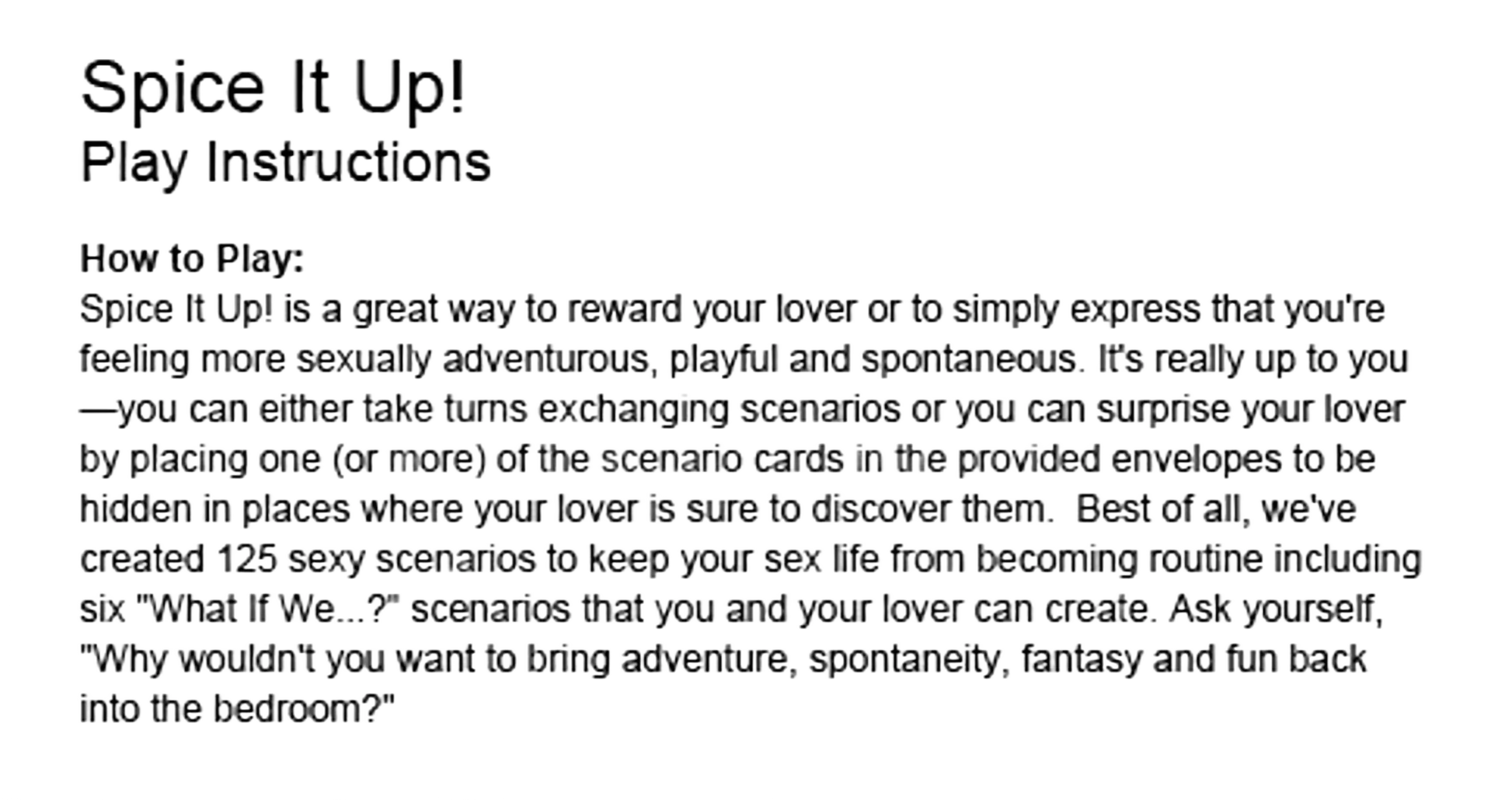 BEHIND CLOSED DOORS SPICE IT UP Little Genie