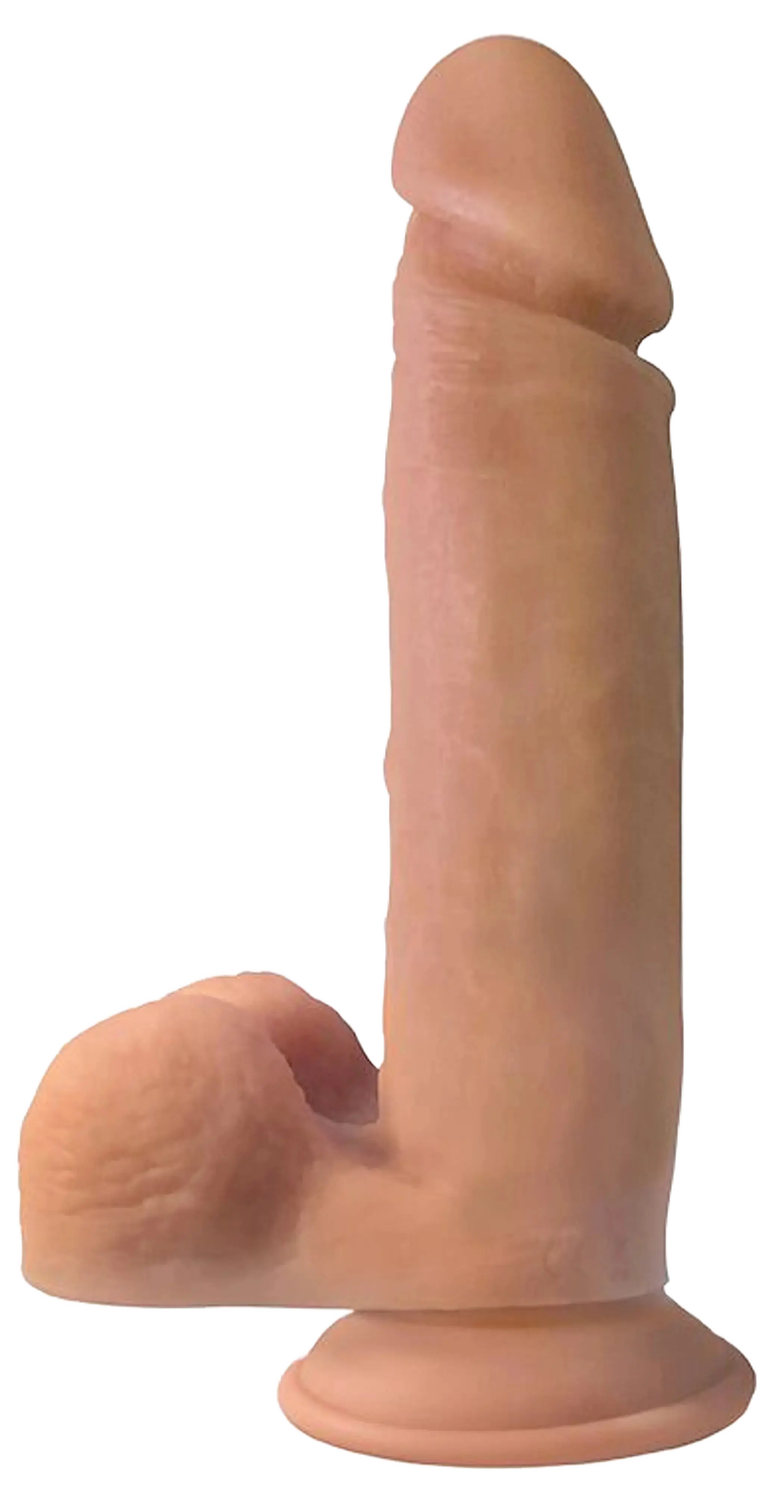 BIG SHOT 9 IN VIBRATING REMOTE CONTROL SILICONE DONG W/ BALLS VANILLA CURVE NOVELTIES