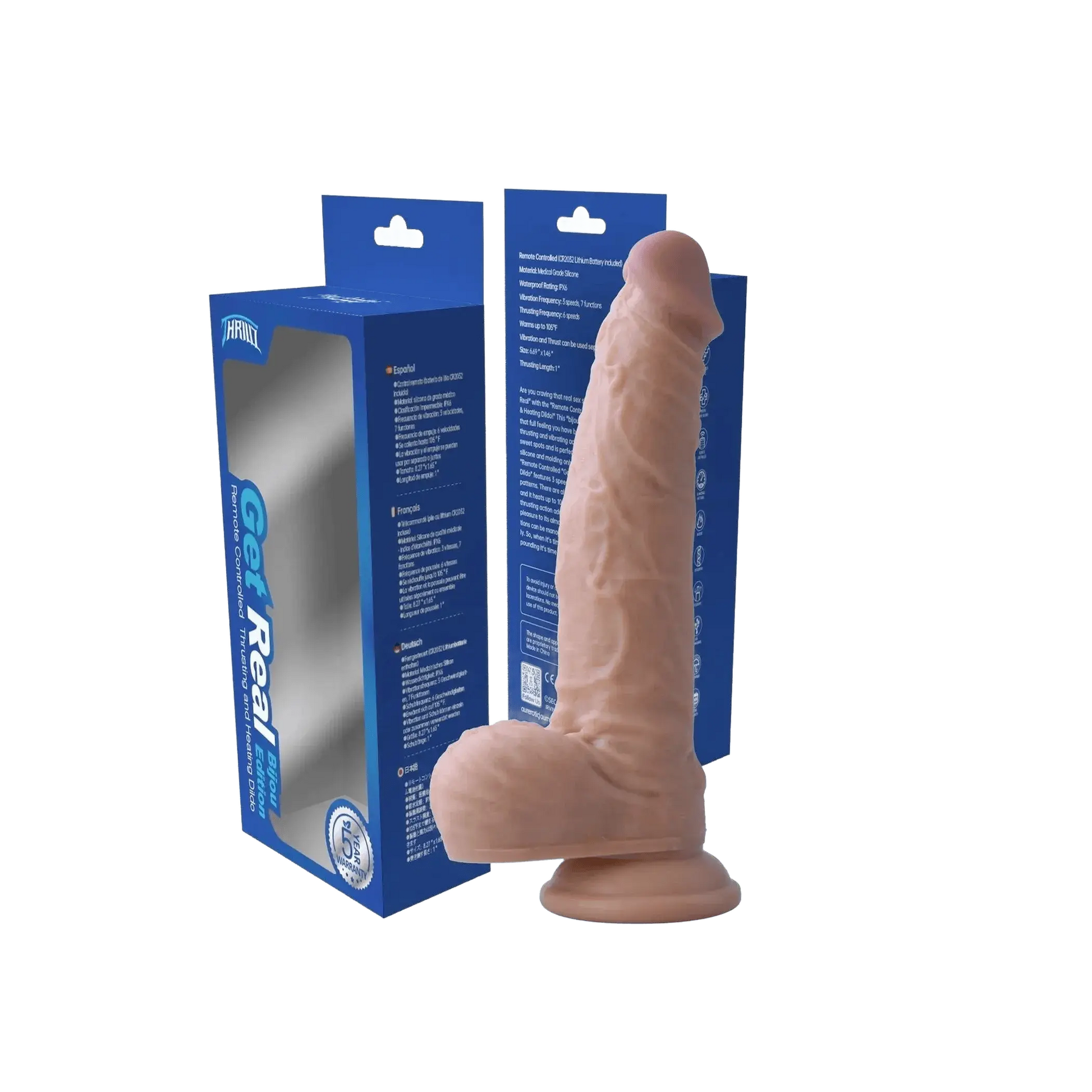 Get Real Bijou Edition Remote Controlled Thrusting Heating Dildo OEJ