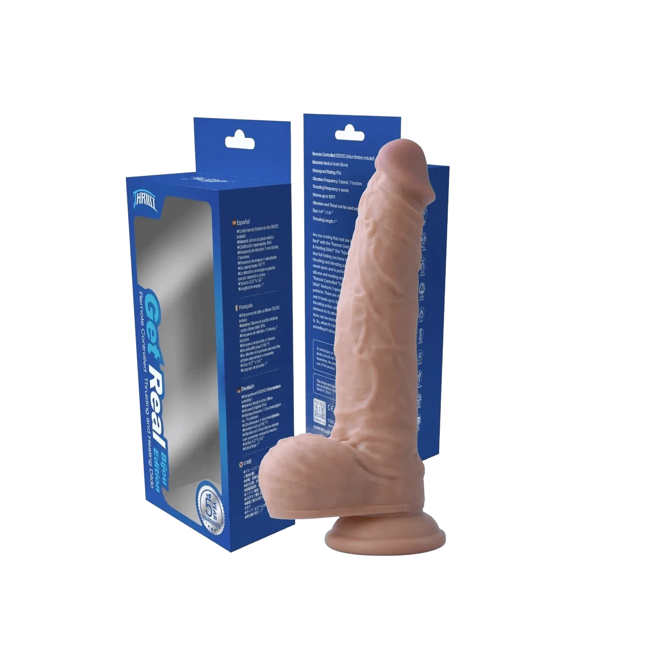 Get Real Bijou Edition Remote Controlled Thrusting Heating Dildo OEJ