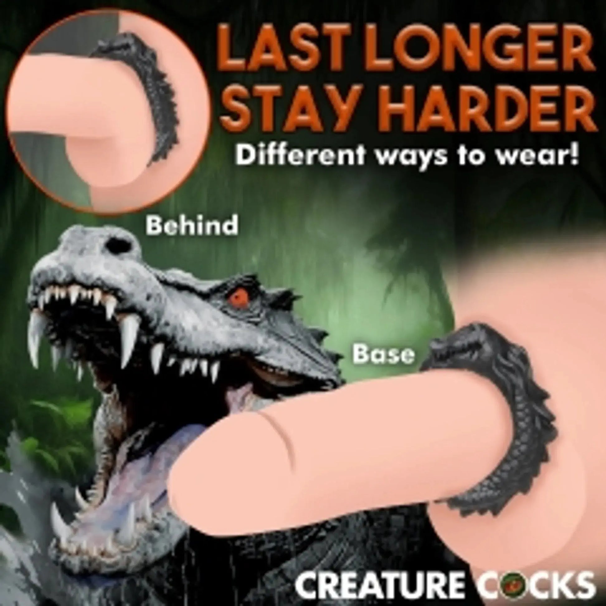 Black Caiman Cock Ring XR Brands