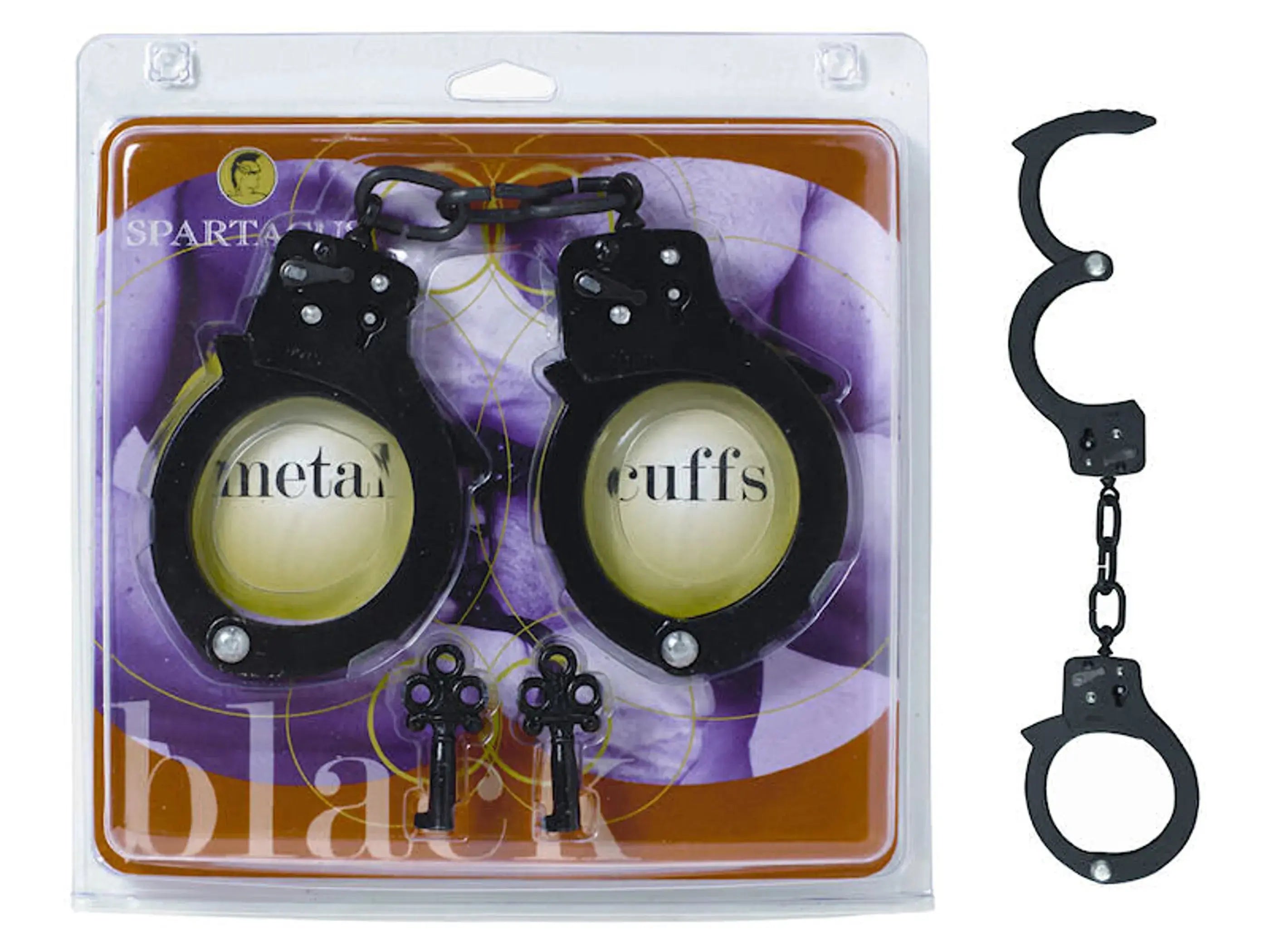 Black Single Lock Handcuffs Spartacus