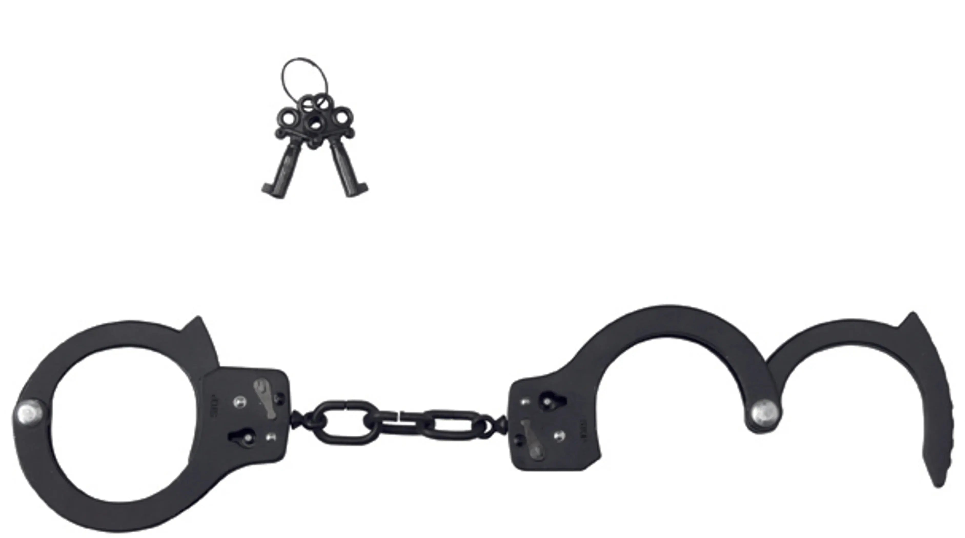 Black Single Lock Handcuffs Spartacus