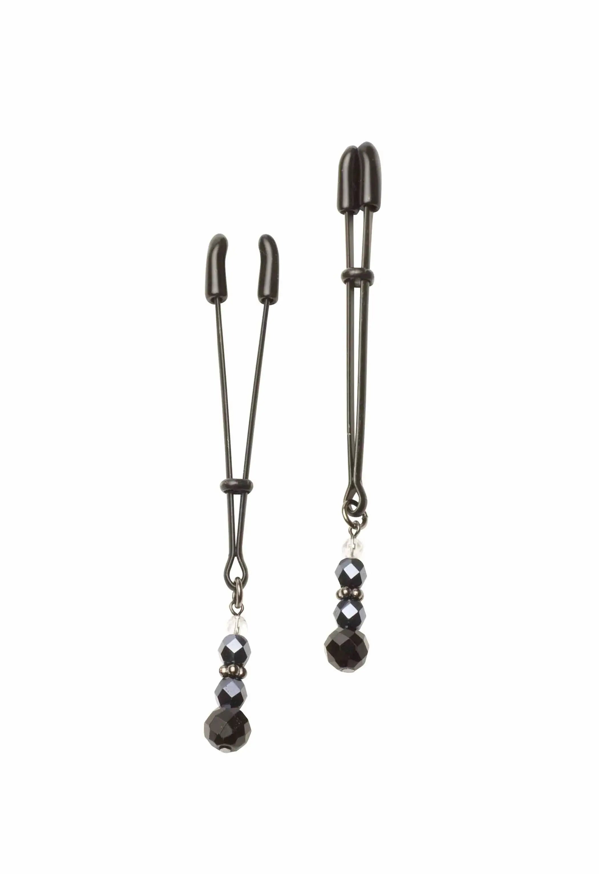 Black Tweezer Clamp with Beads Spartacus