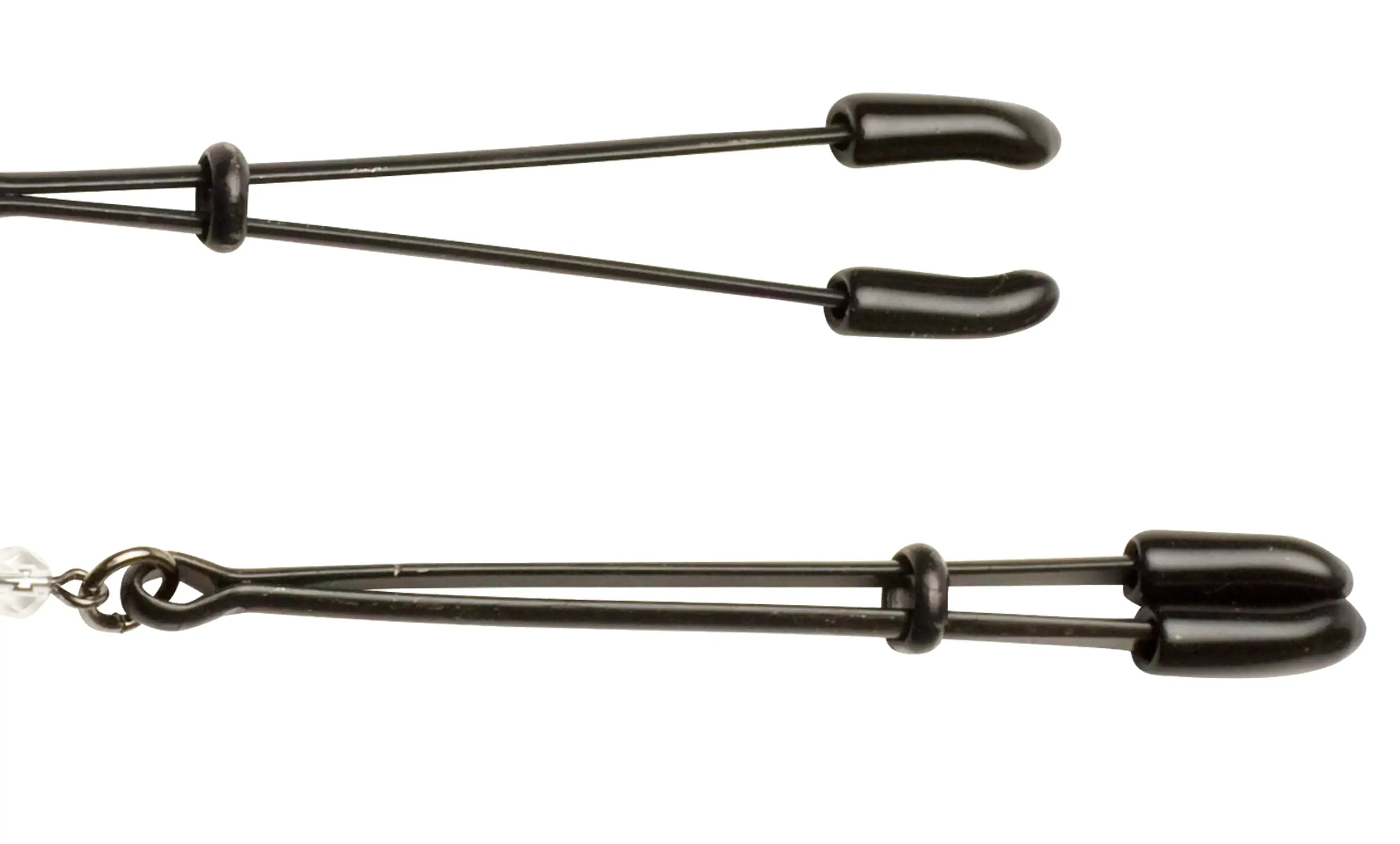 Black Tweezer Clamp with Beads Spartacus