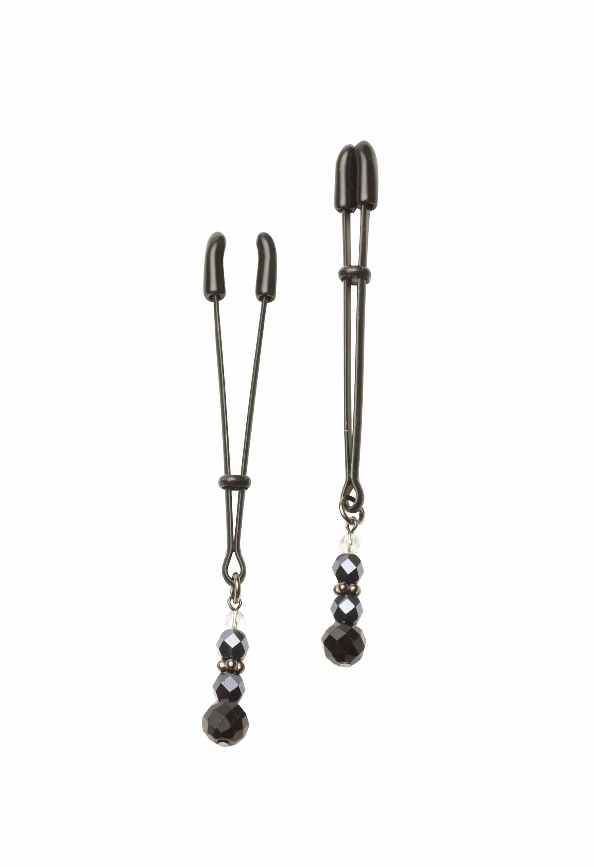 Black Tweezer Clamp with Beads Spartacus