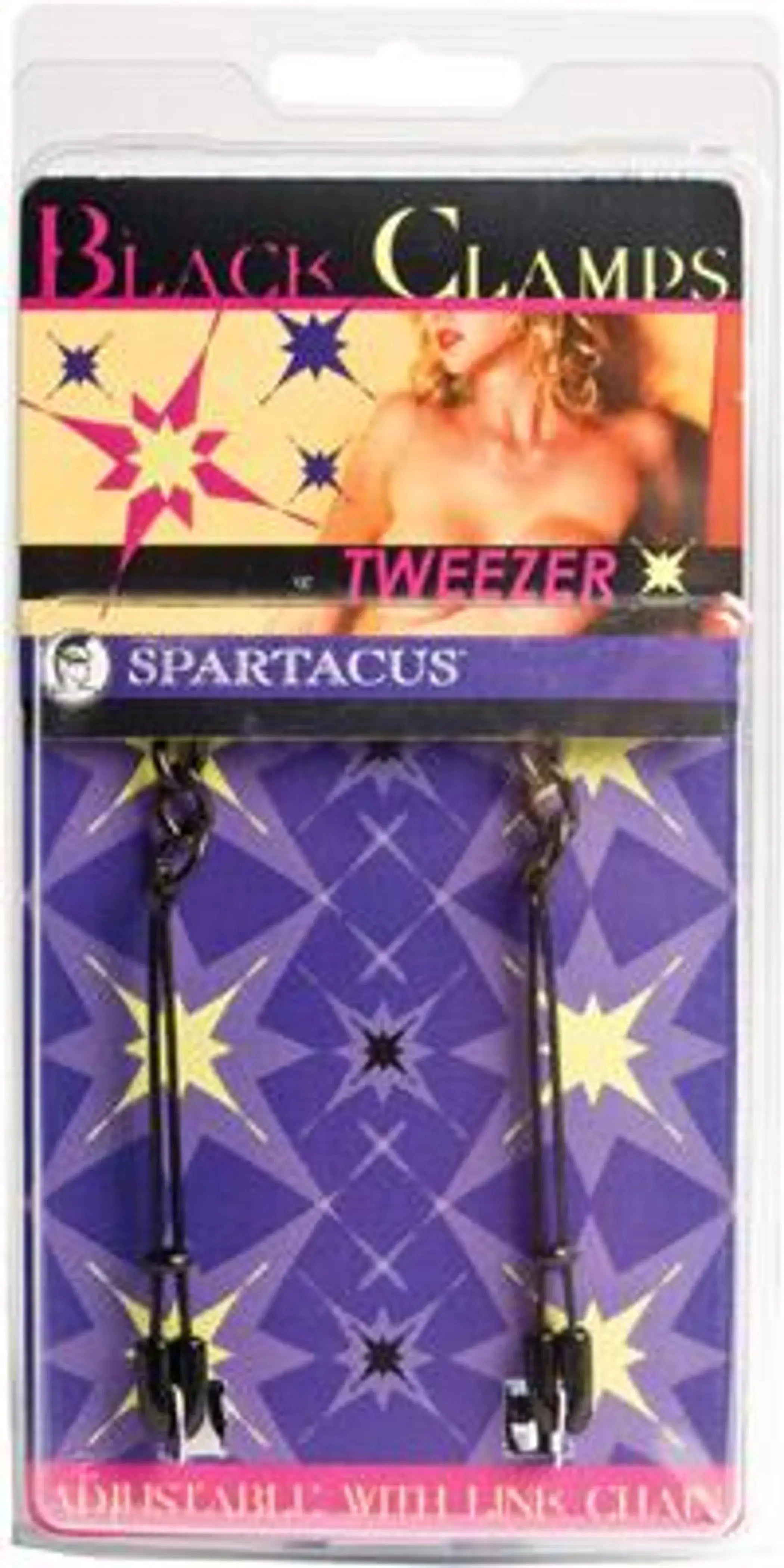 Black Tweezer Clamp with Link Chain Spartacus