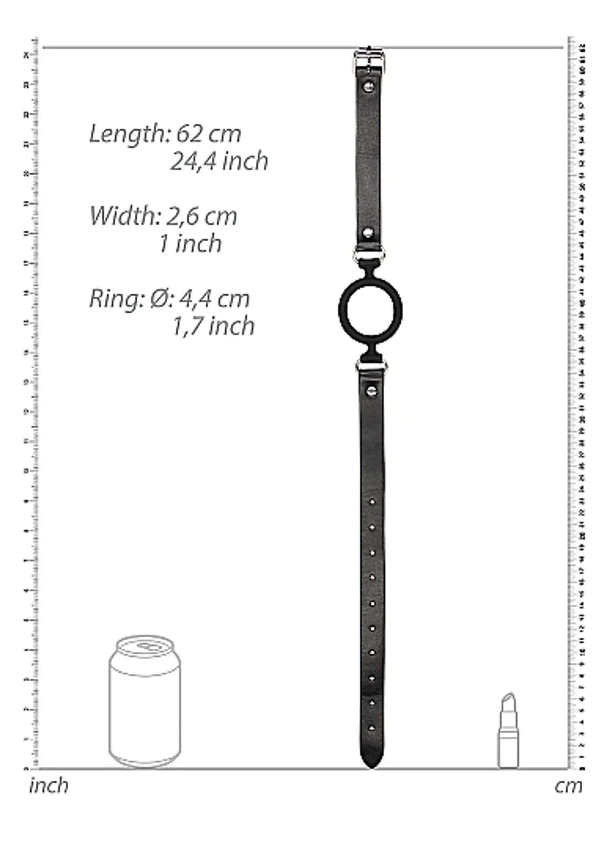 Black and White Silicone Ring Gag with Adjustable Straps Shots America
