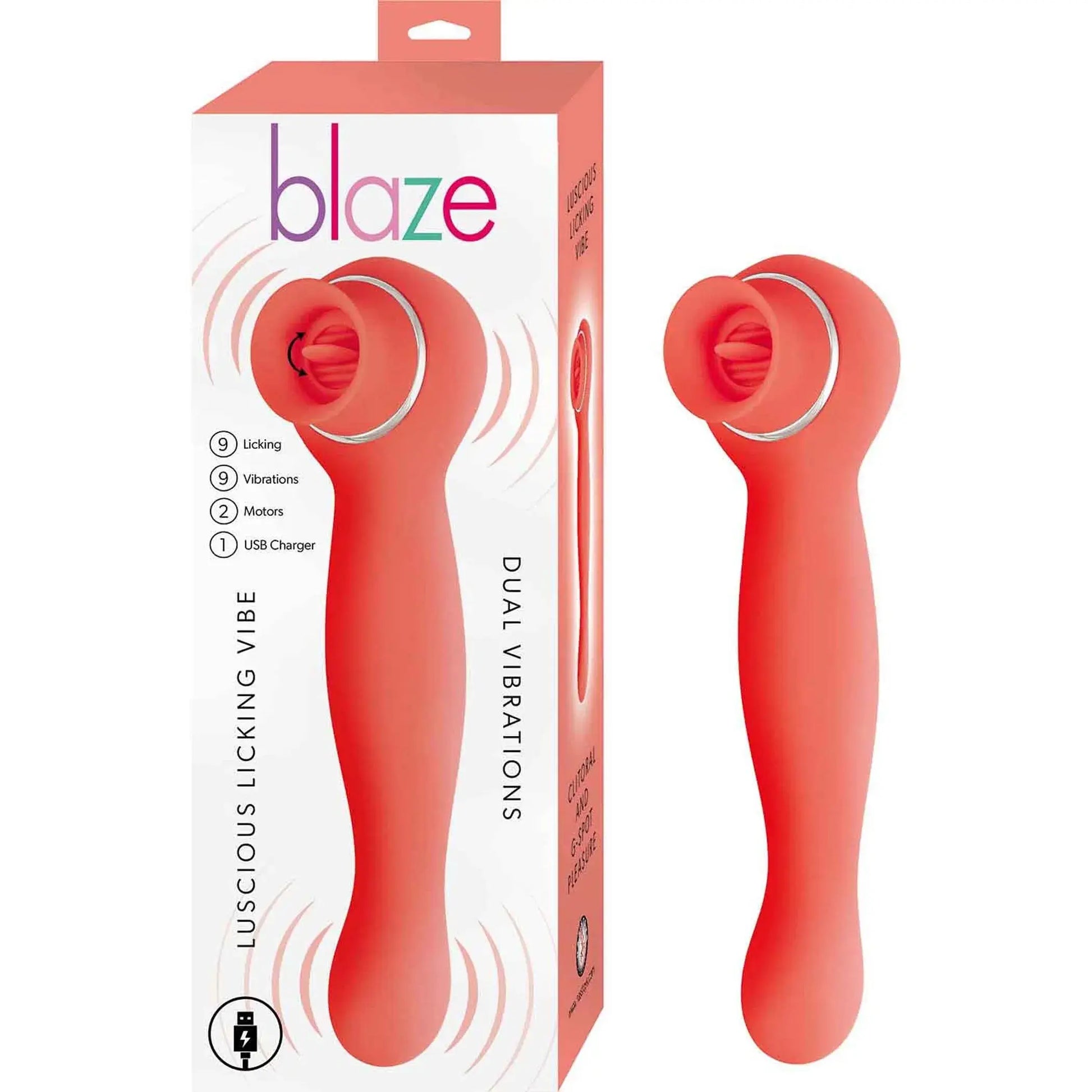 Blaze Lucious Licker Vibe Coral Nasstoys