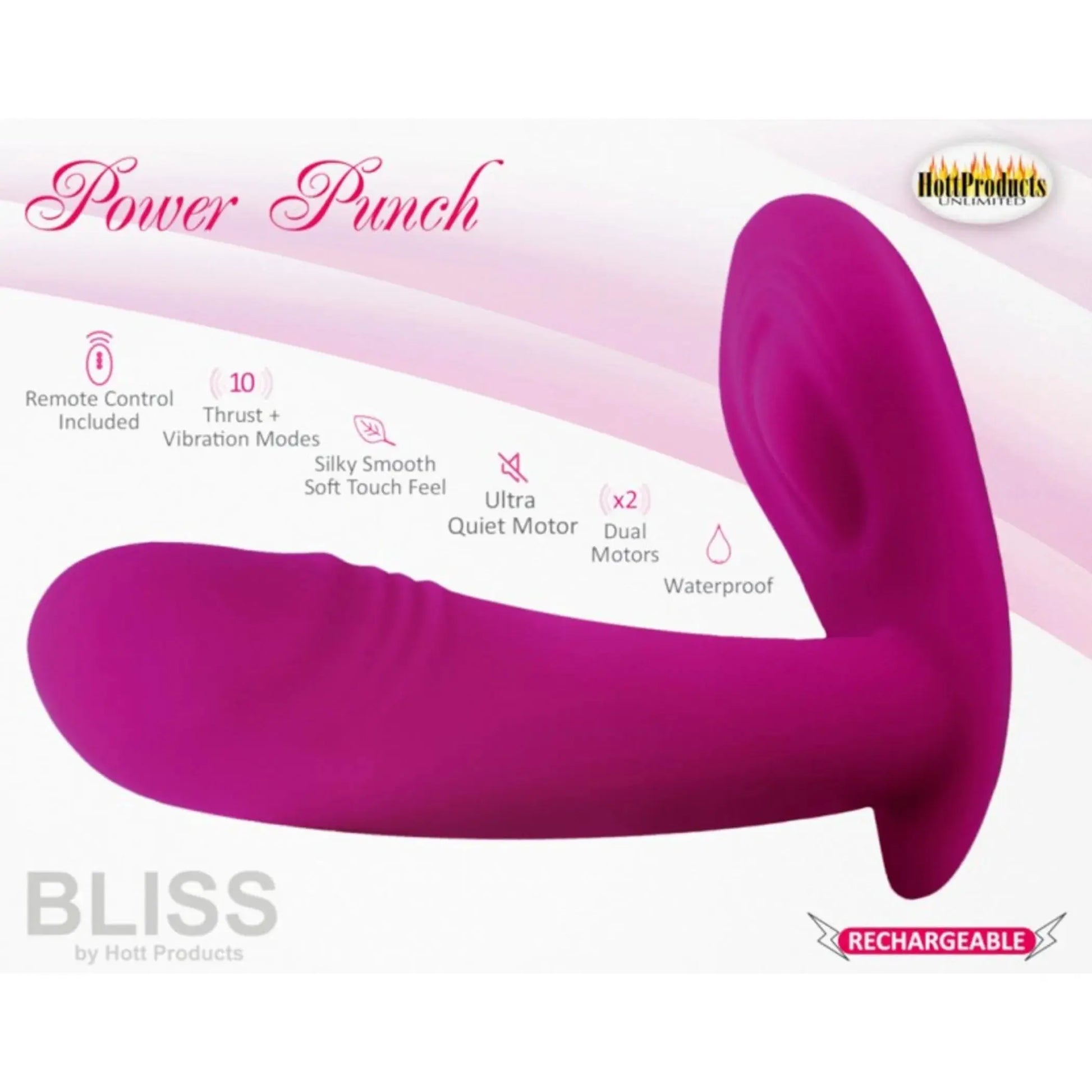 Bliss Power Punch Thrusting Vibe With 10 Functions HOTT Products