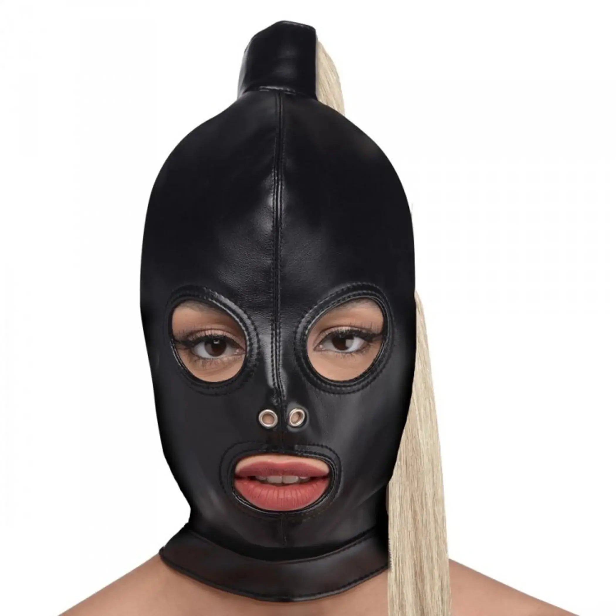 Blonde Ponytail Bondage Hood XR Brands