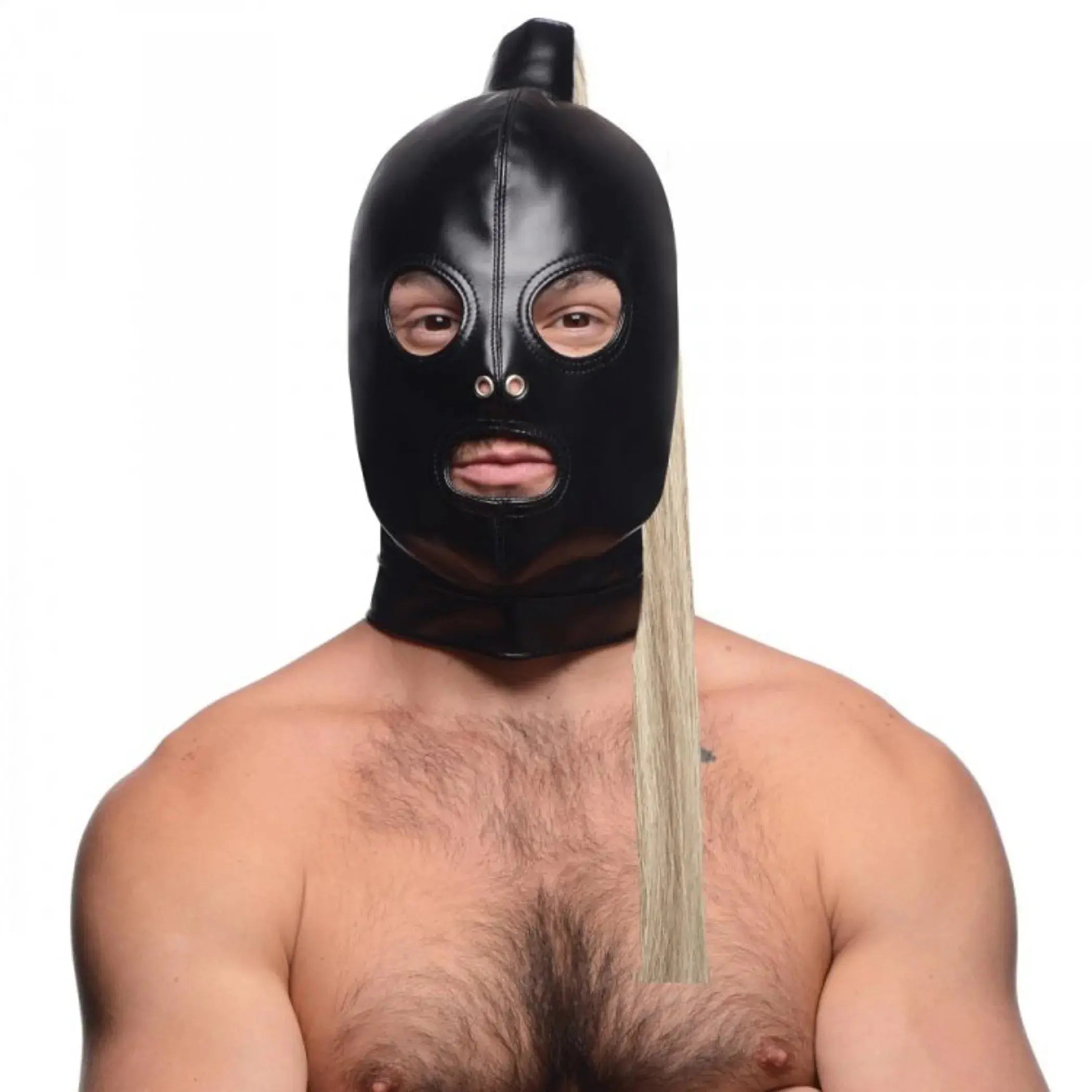 Blonde Ponytail Bondage Hood XR Brands