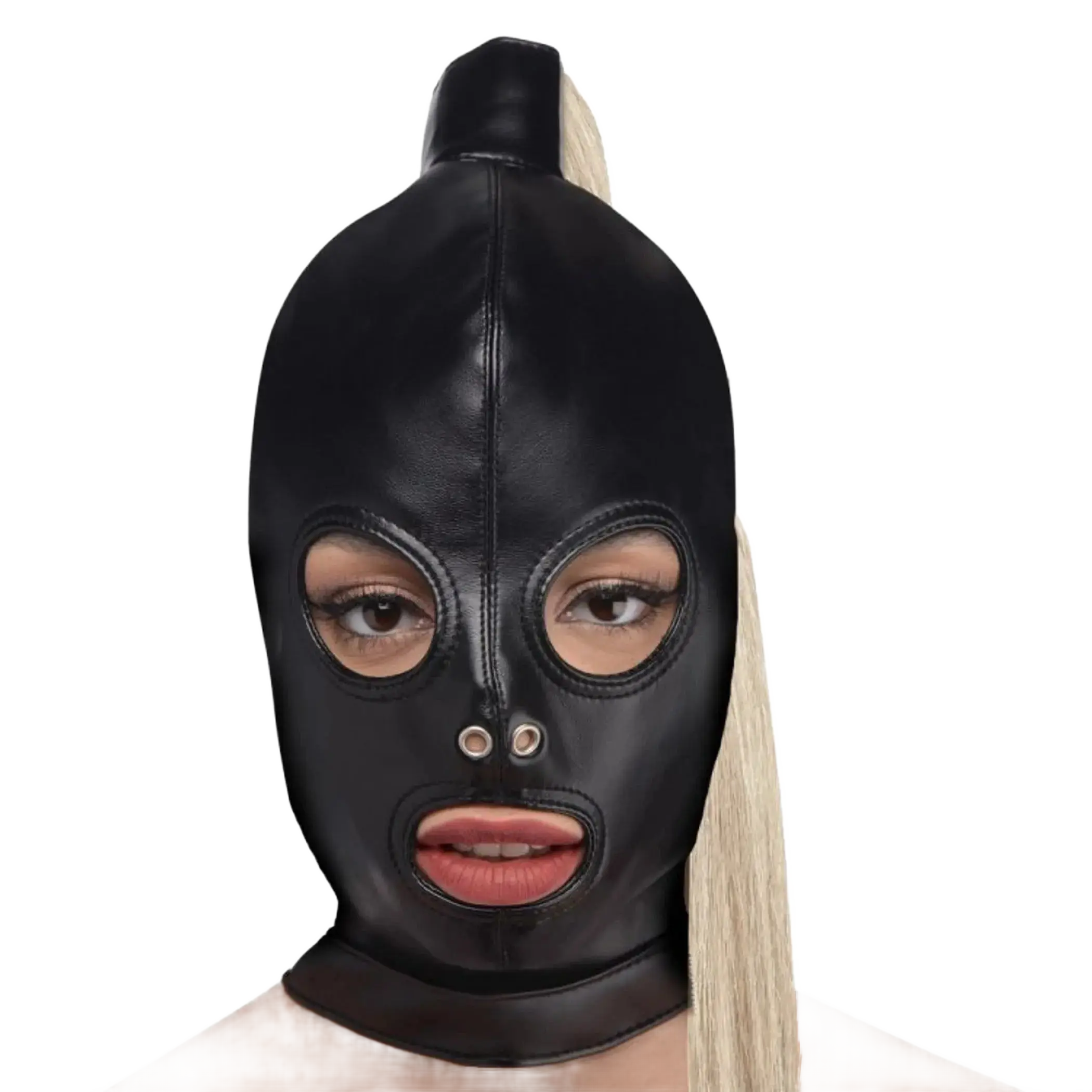 STRICT BLONDE PONYTAIL BONDAGE HOOD XR Brands