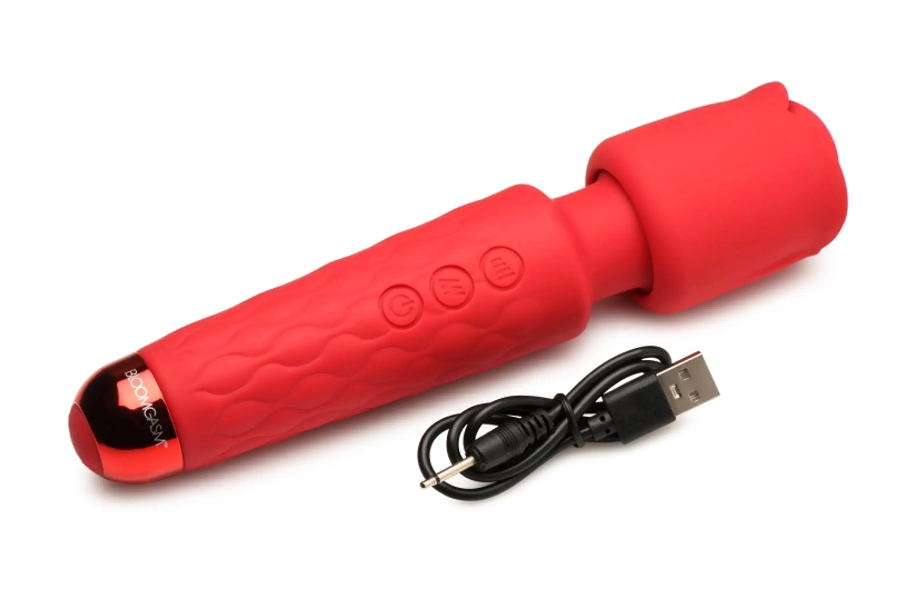 Bloomgasm Pleasure Rose Wand with Rose Attachment XR Brands