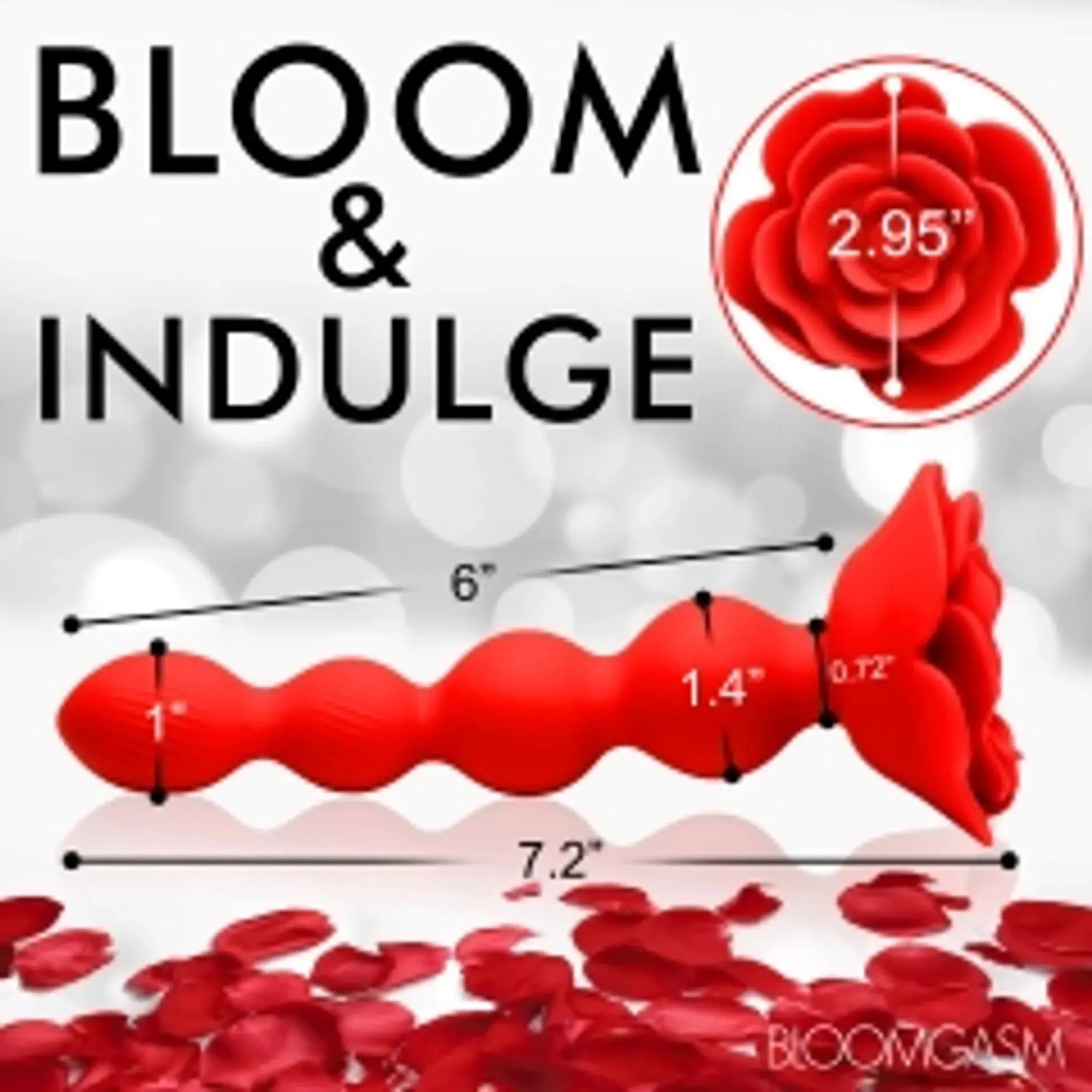 Bloomgasm Rose Twirl 10x Vibrating and Rotating Anal Beads XR Brands