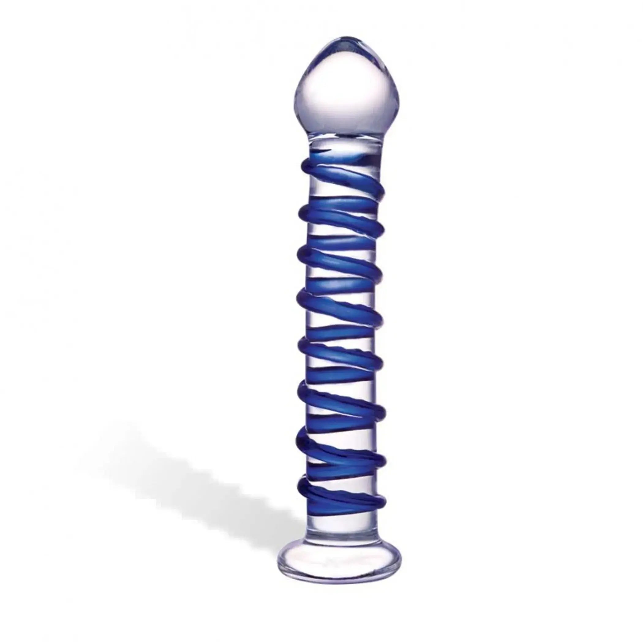 Blue Spiral Glass Dildo Electric / Hustler Lingerie