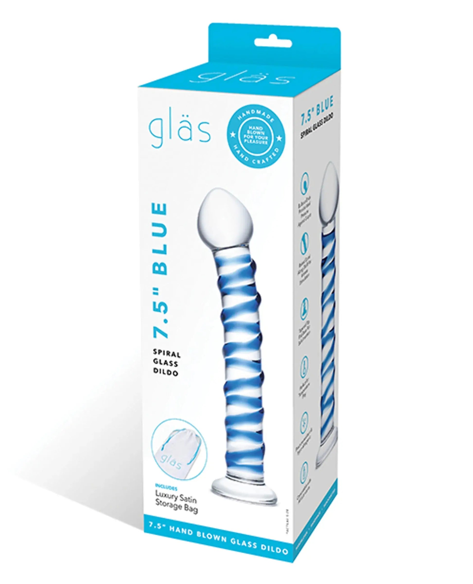 Blue Spiral Glass Dildo Electric / Hustler Lingerie