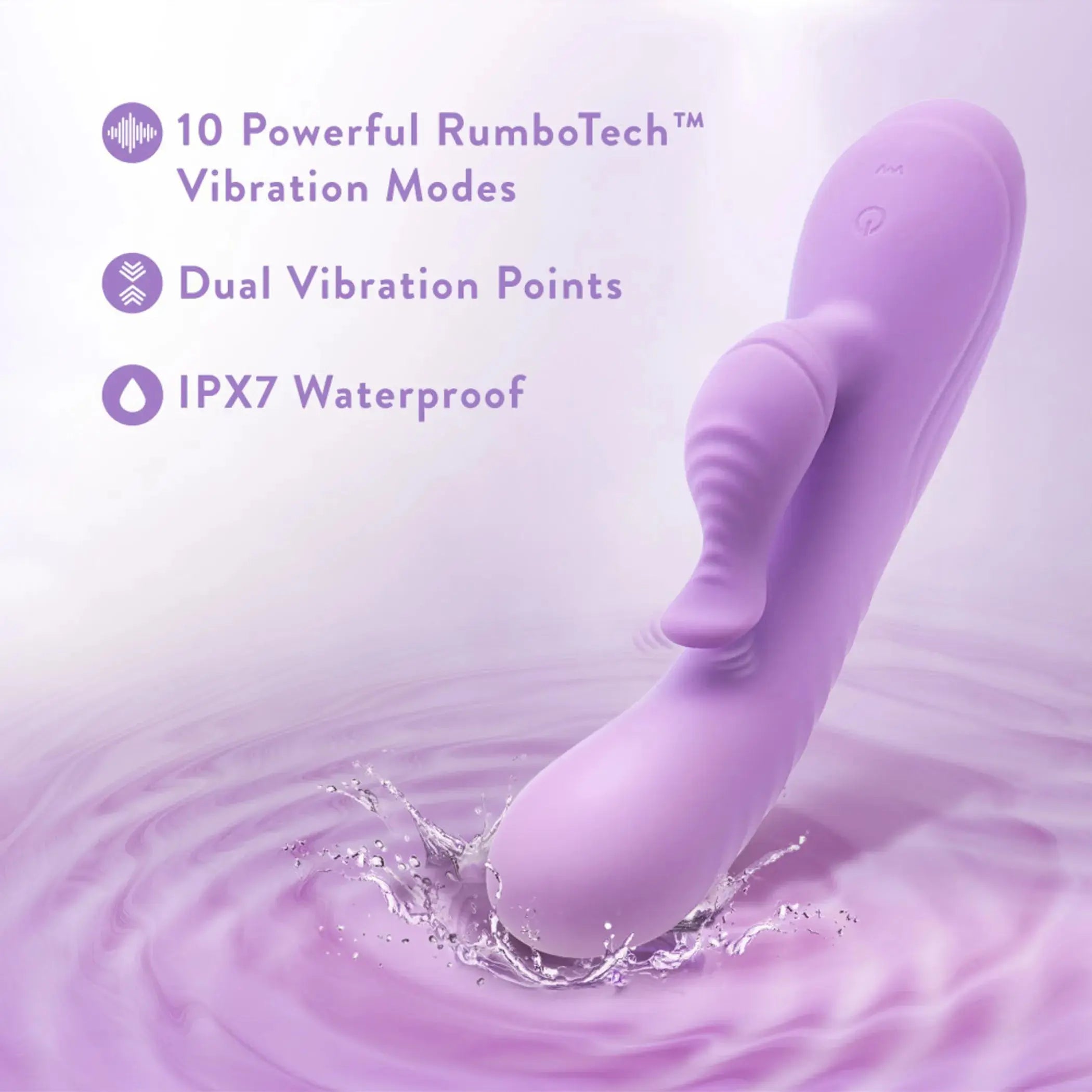Blush Evelyn Purple Rabbit Vibrator Blush Novelties