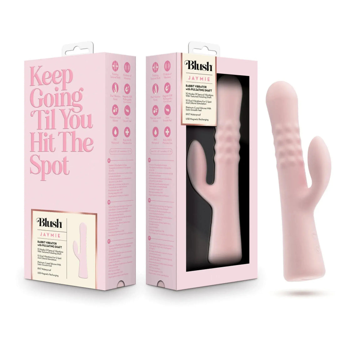 Blush Jaymie Pink Rabbit Vibrator Blush Novelties