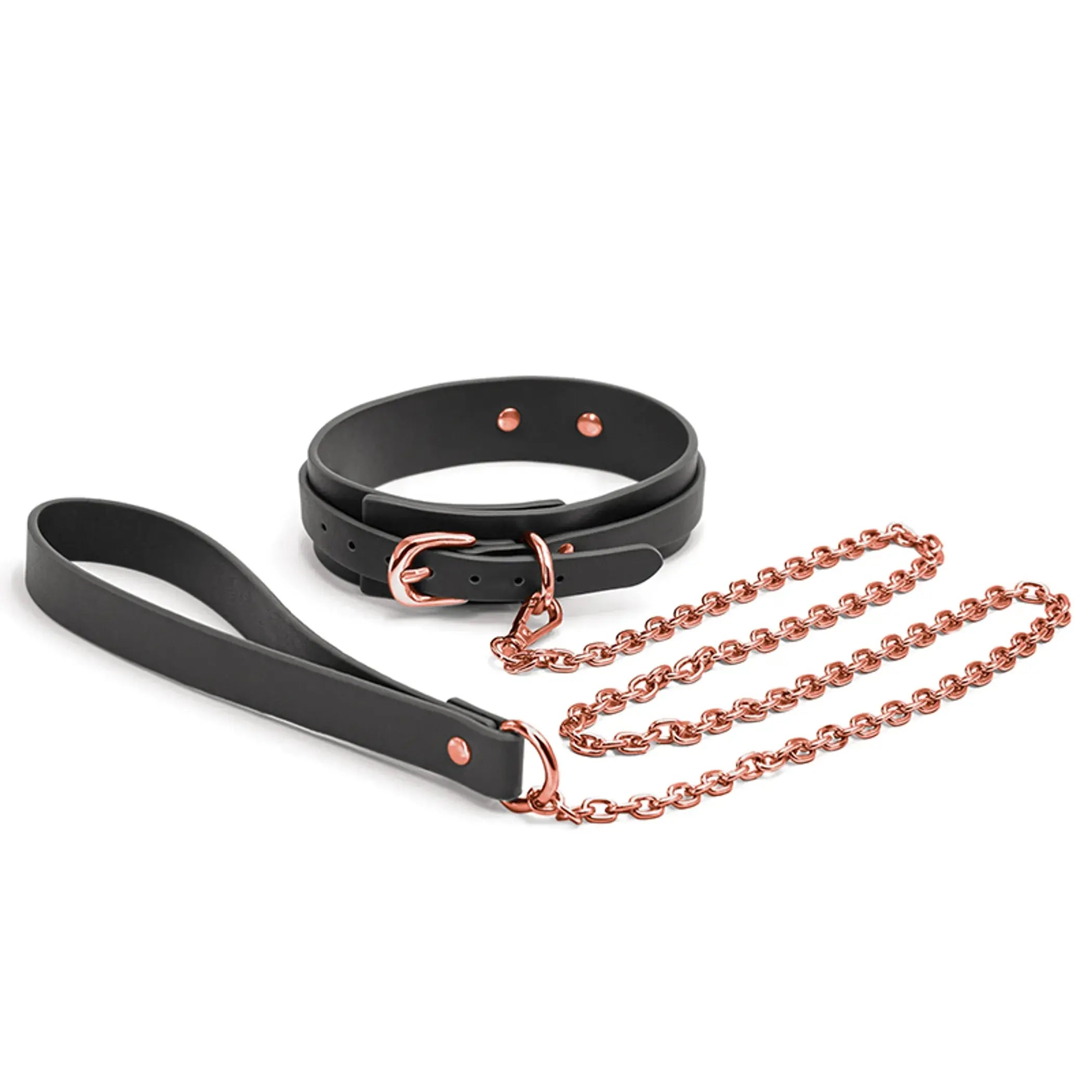 Bondage Couture Collar & Leash with Rose Gold NS Novelties