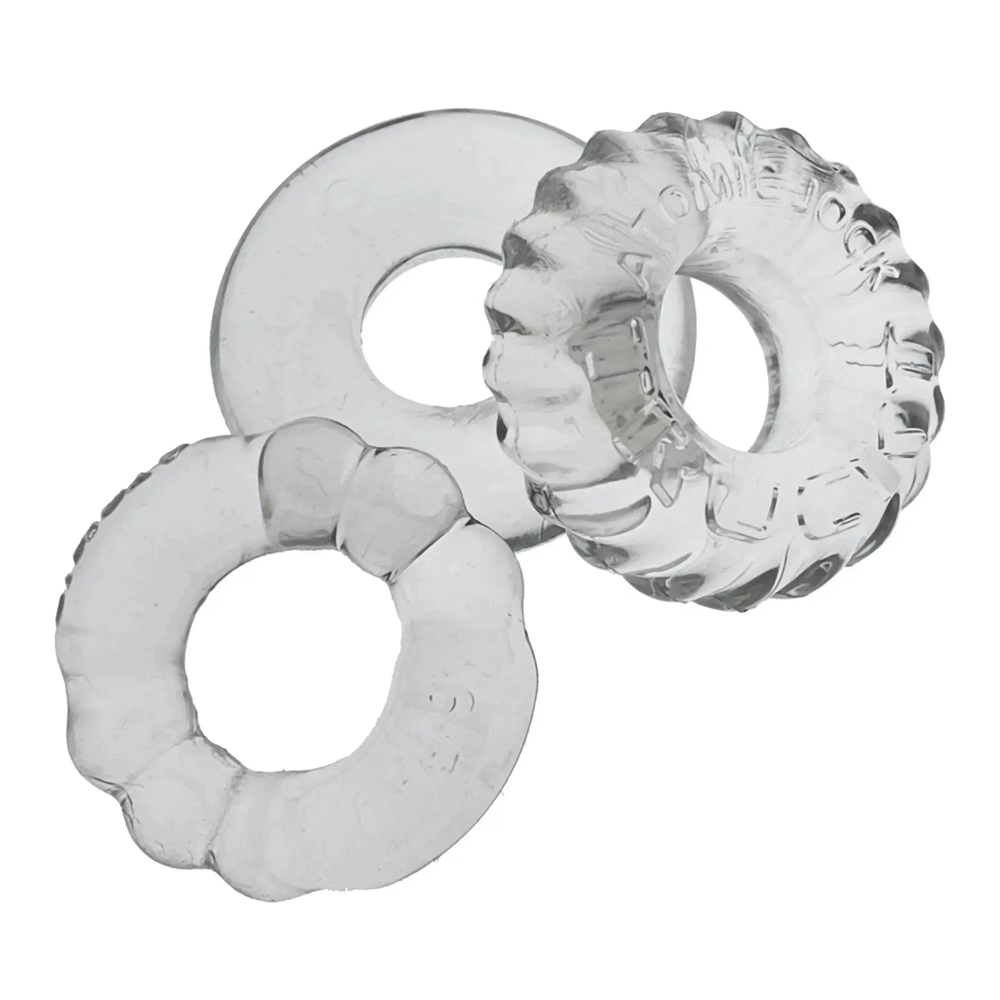 Bonemaker 3-Pack Clear Cock Ring Set OXBALLS