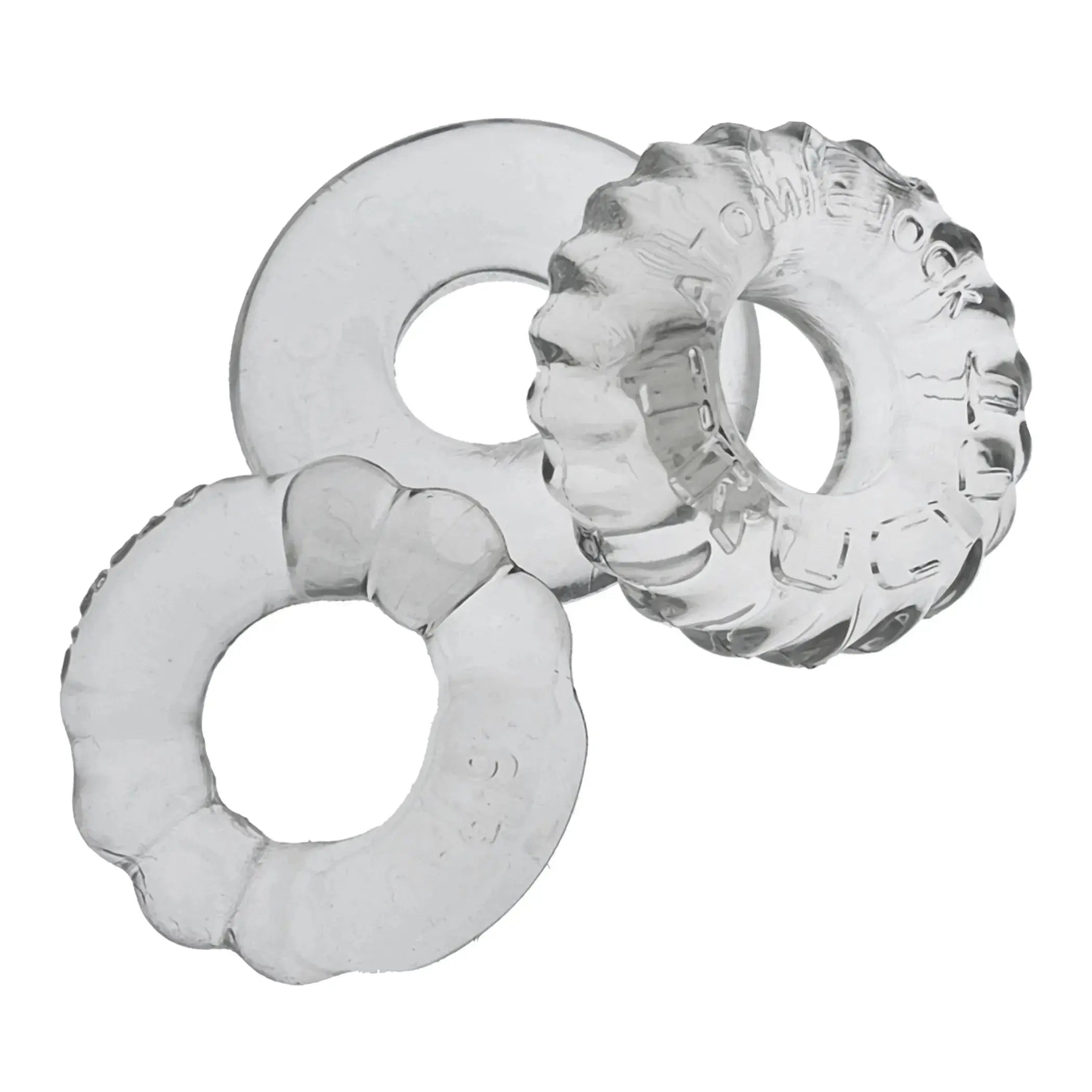 Bonemaker 3-Pack Clear Cock Ring Set OXBALLS