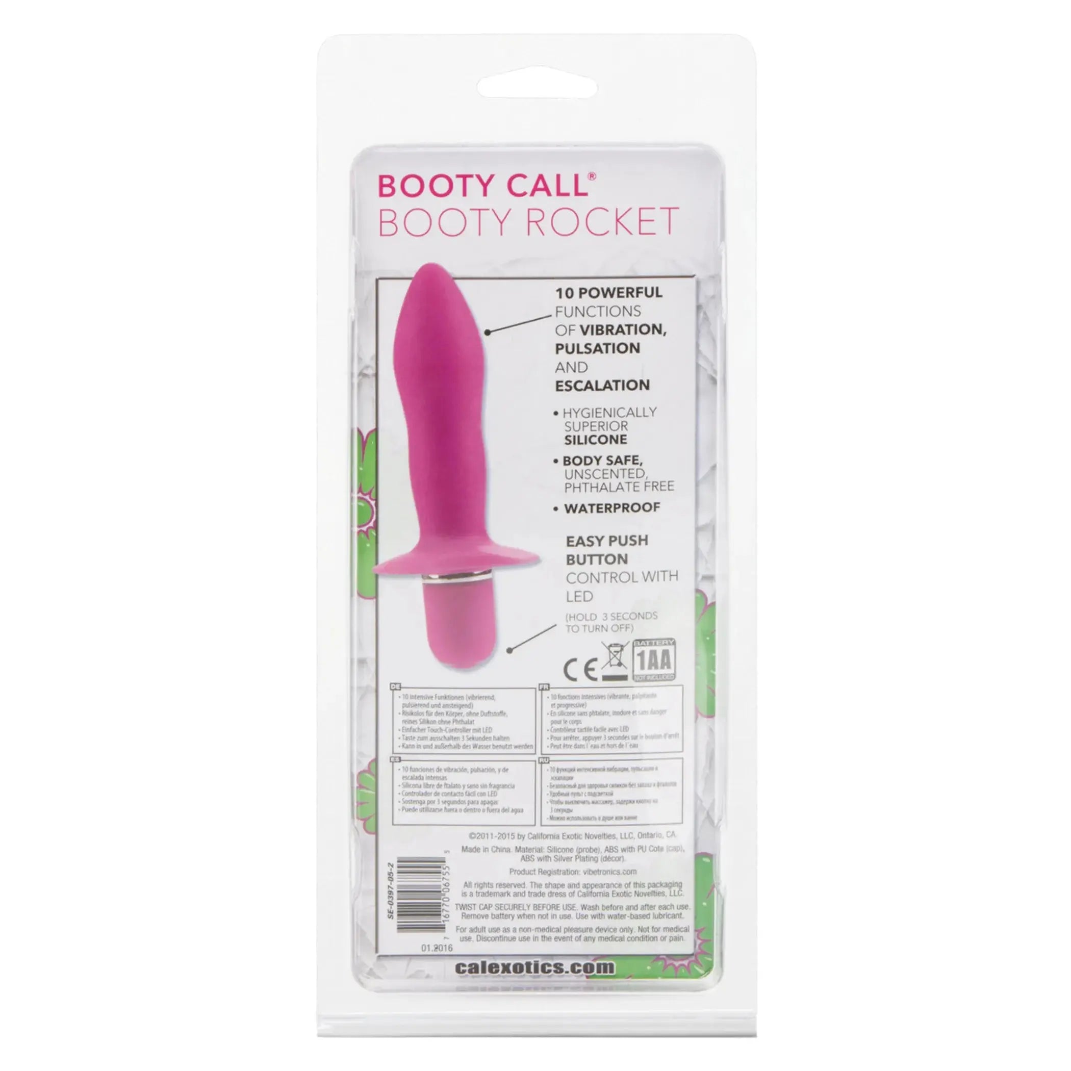 Booty Call Booty Rocket Pink California Exotic Novelties