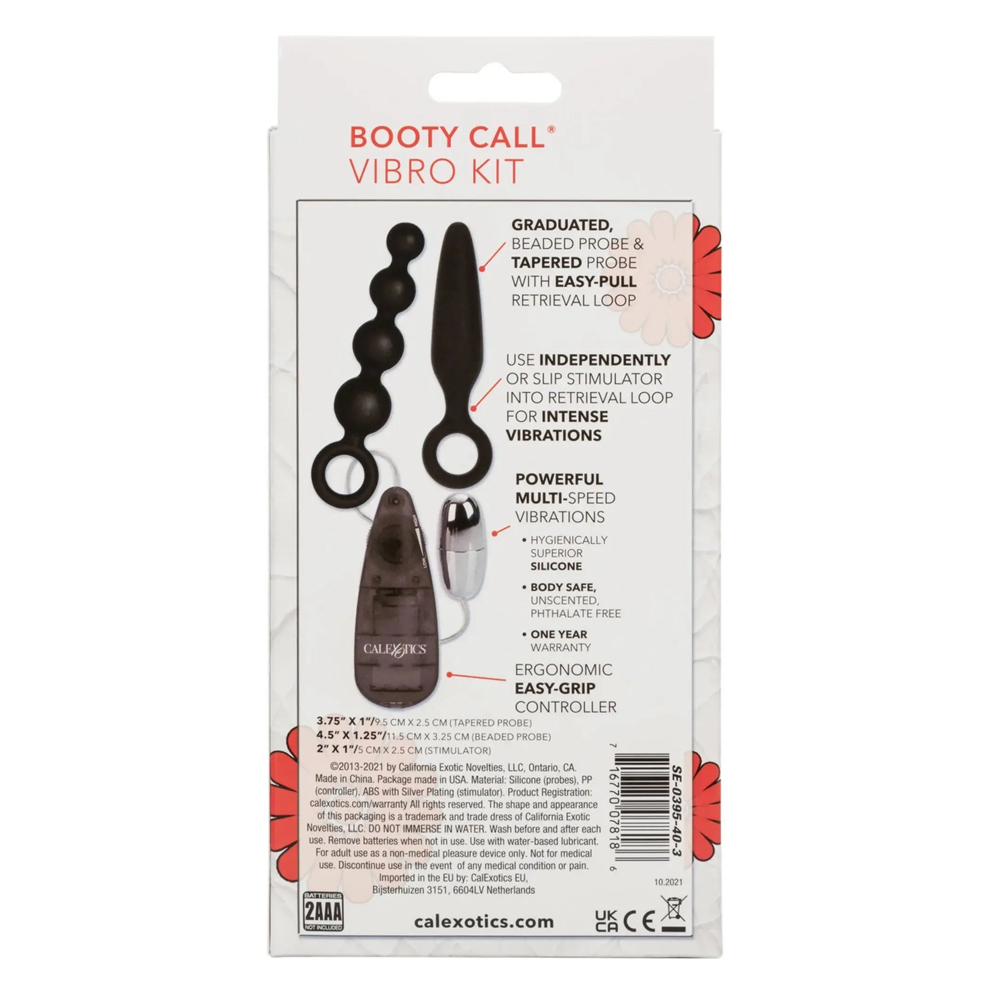 Booty Call Booty Vibro Kit Black California Exotic Novelties