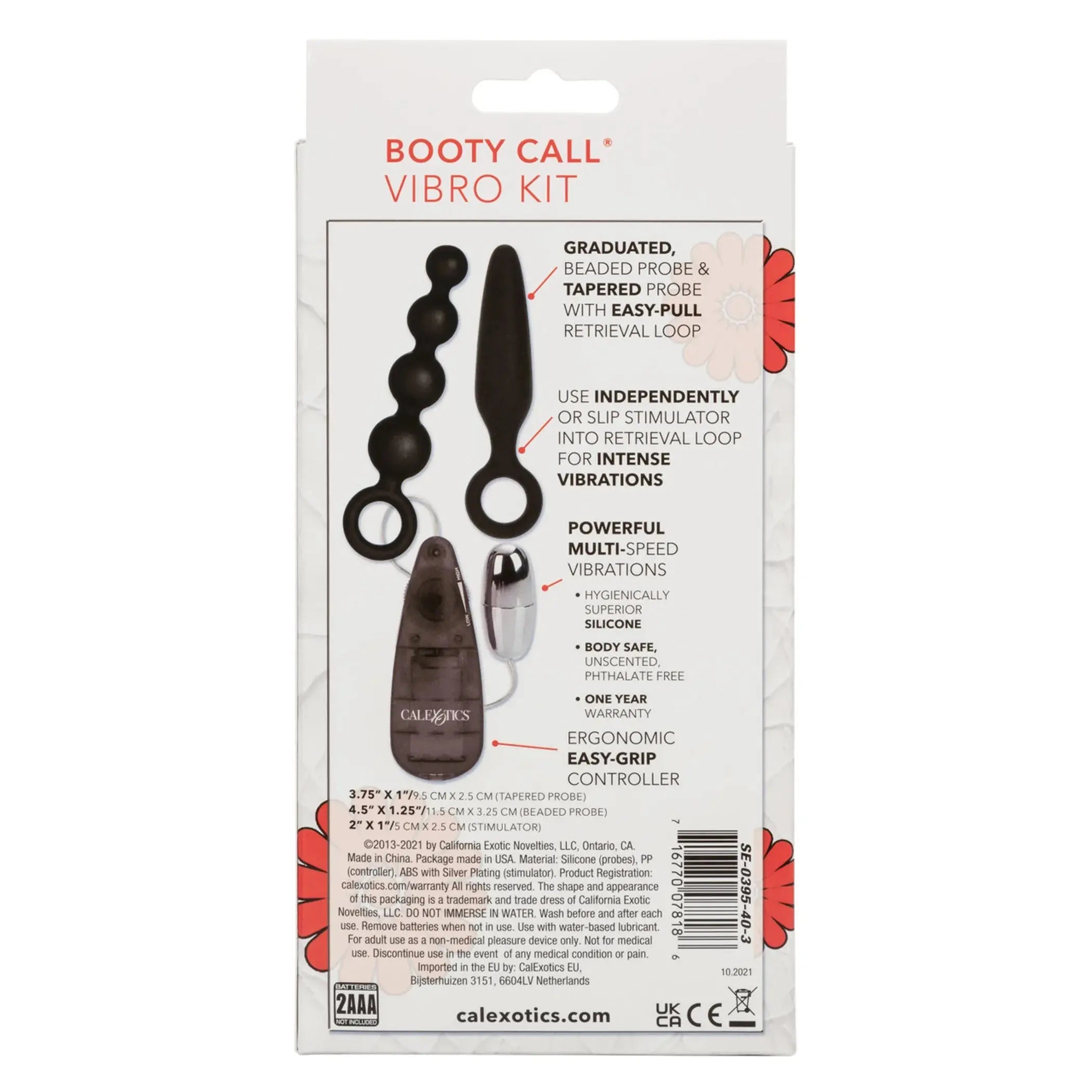 Booty Call Booty Vibro Kit Black California Exotic Novelties