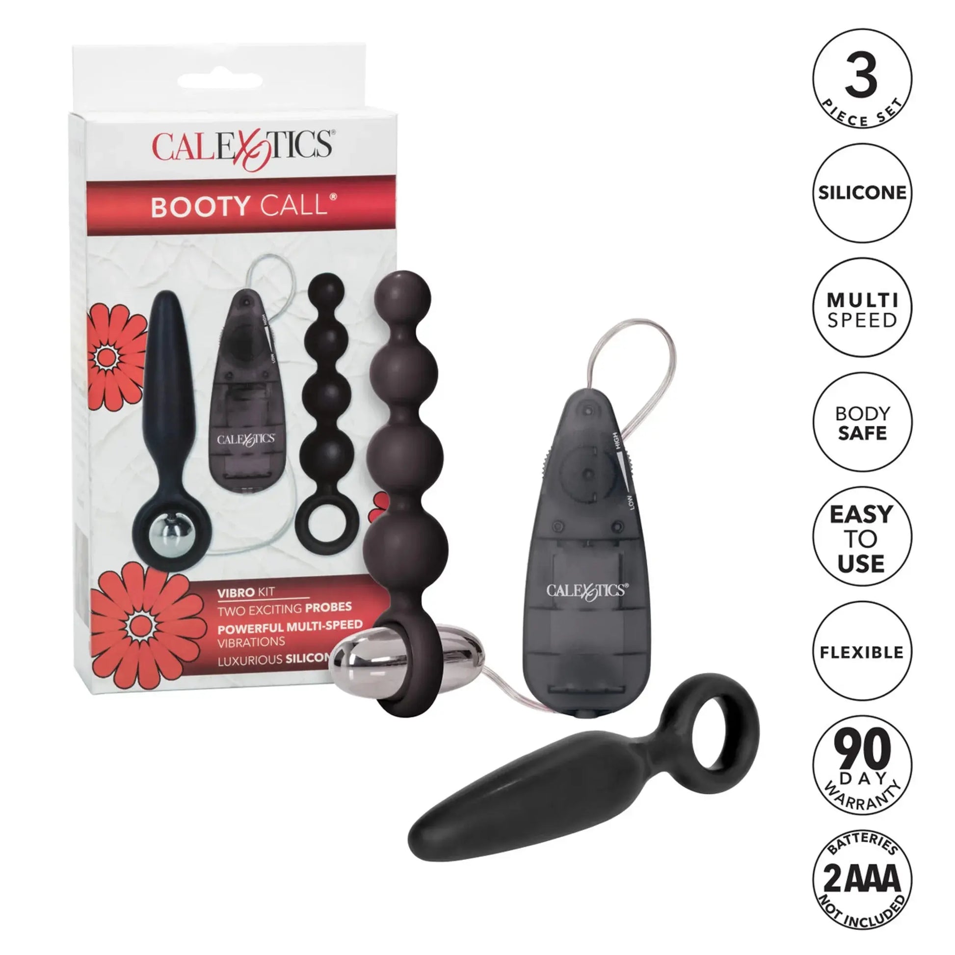 Booty Call Booty Vibro Kit Black California Exotic Novelties