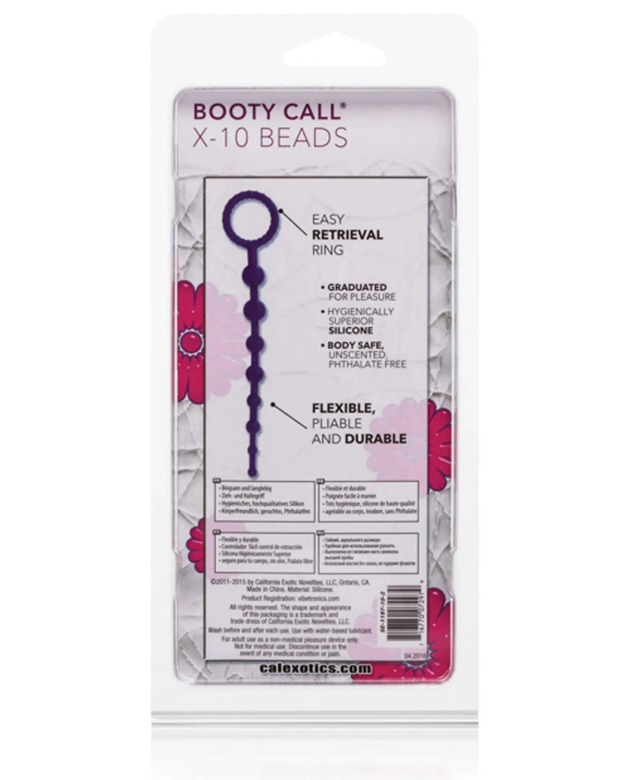 Booty Call X10 Beads Purple California Exotic Novelties