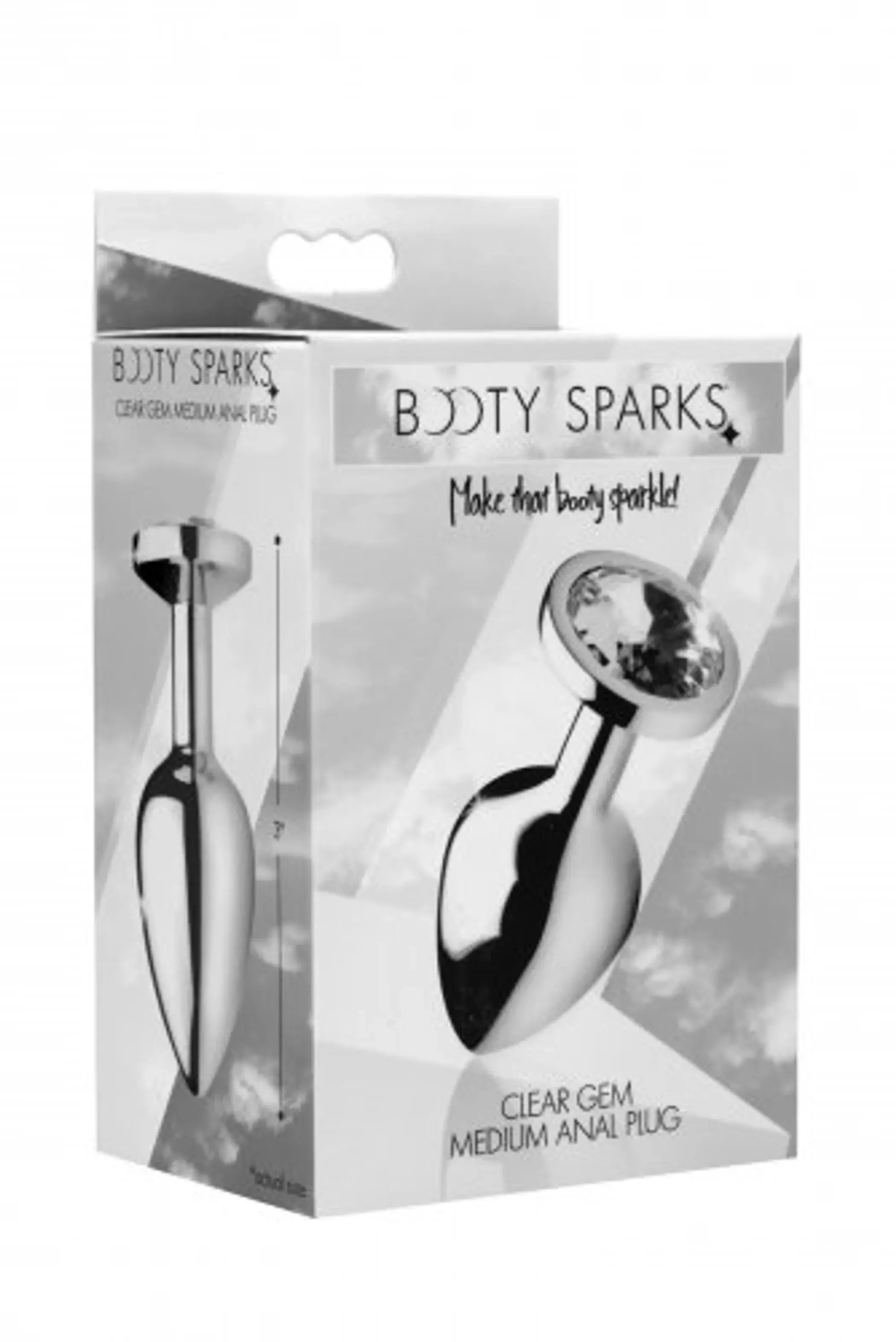 Booty Sparks Clear Gem Medium Anal Plug XR Brands
