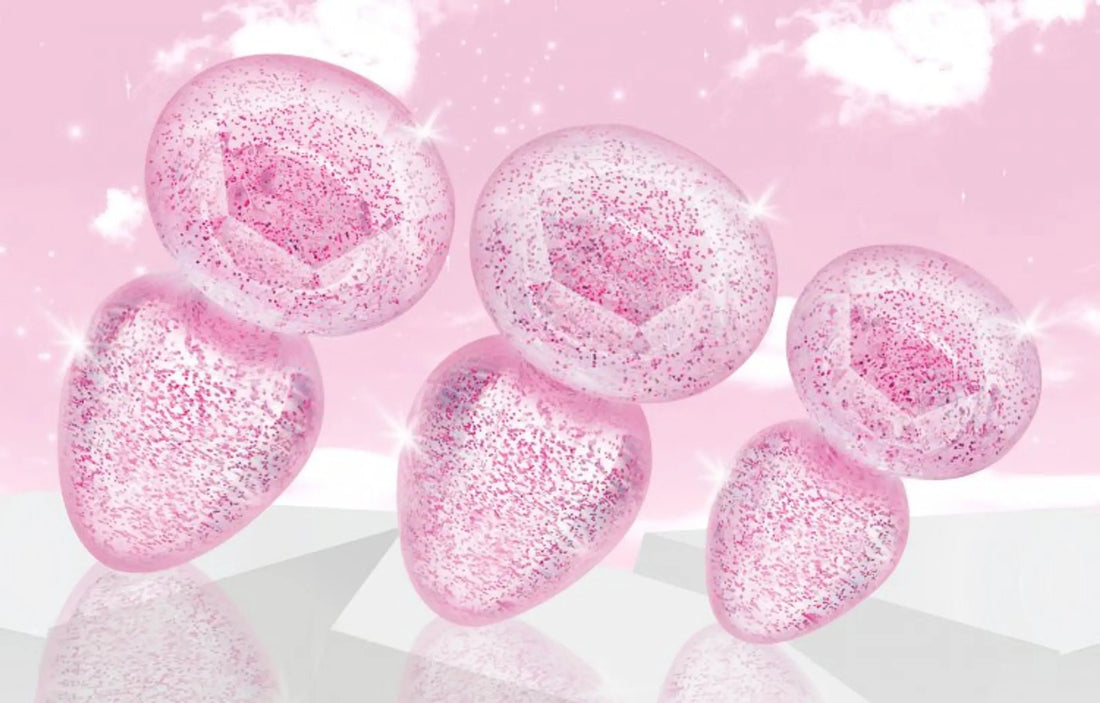 Booty Sparks Glitter Gem Anal Plug Set Pink XR Brands