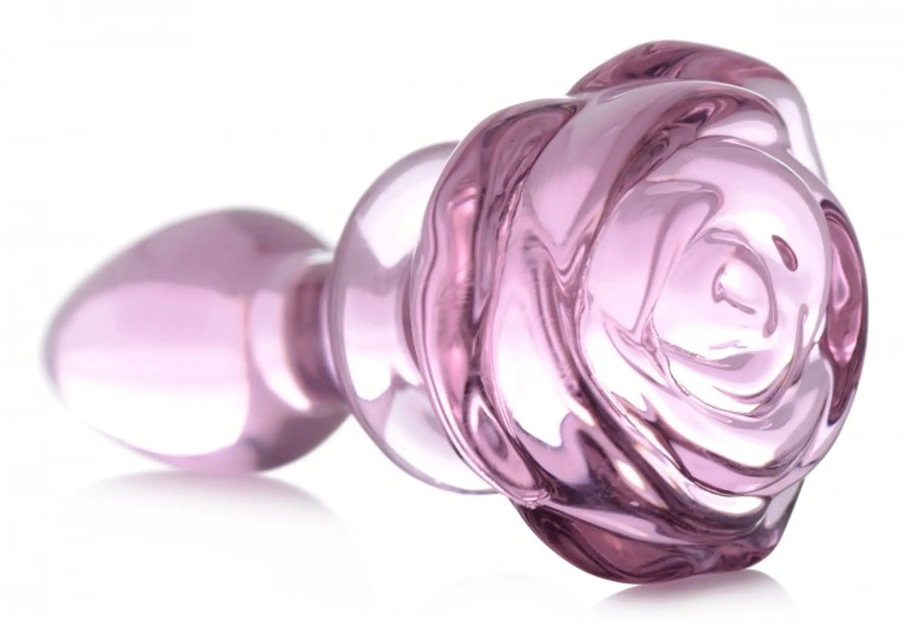Booty Sparks Pink Rose Glass Small Plug XR Brands