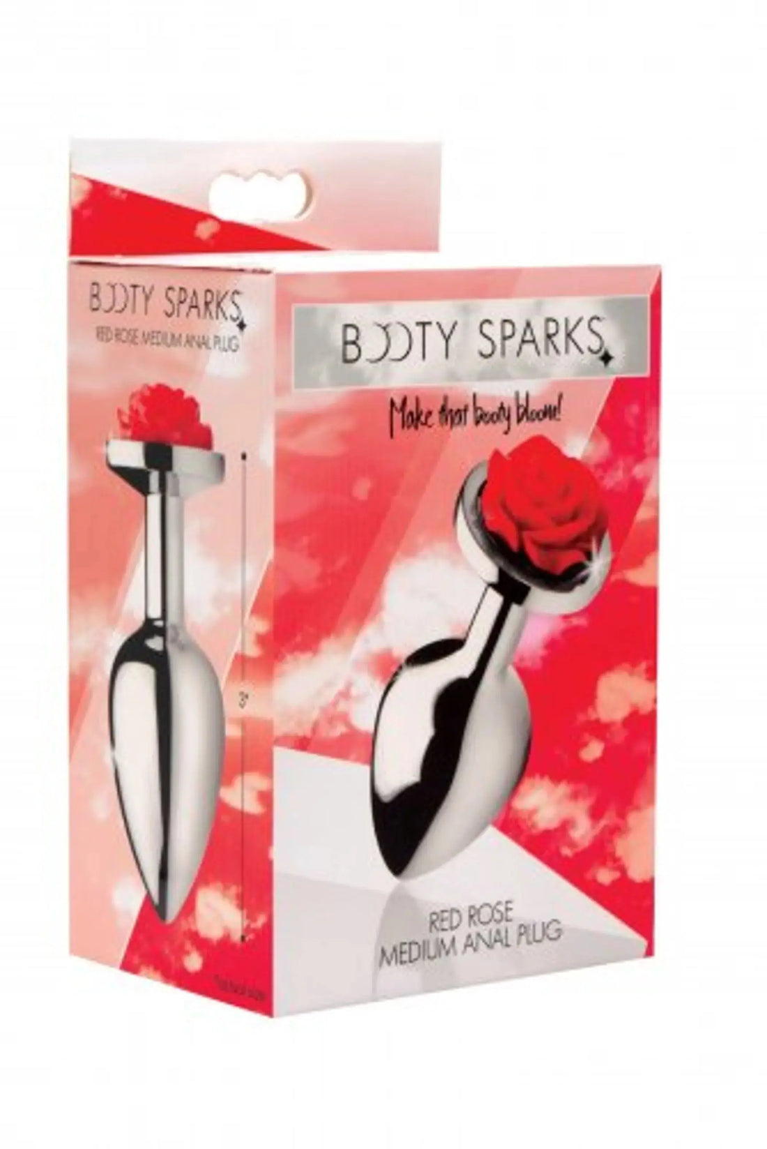 Booty Sparks Red Rose Medium Anal Plug XR Brands