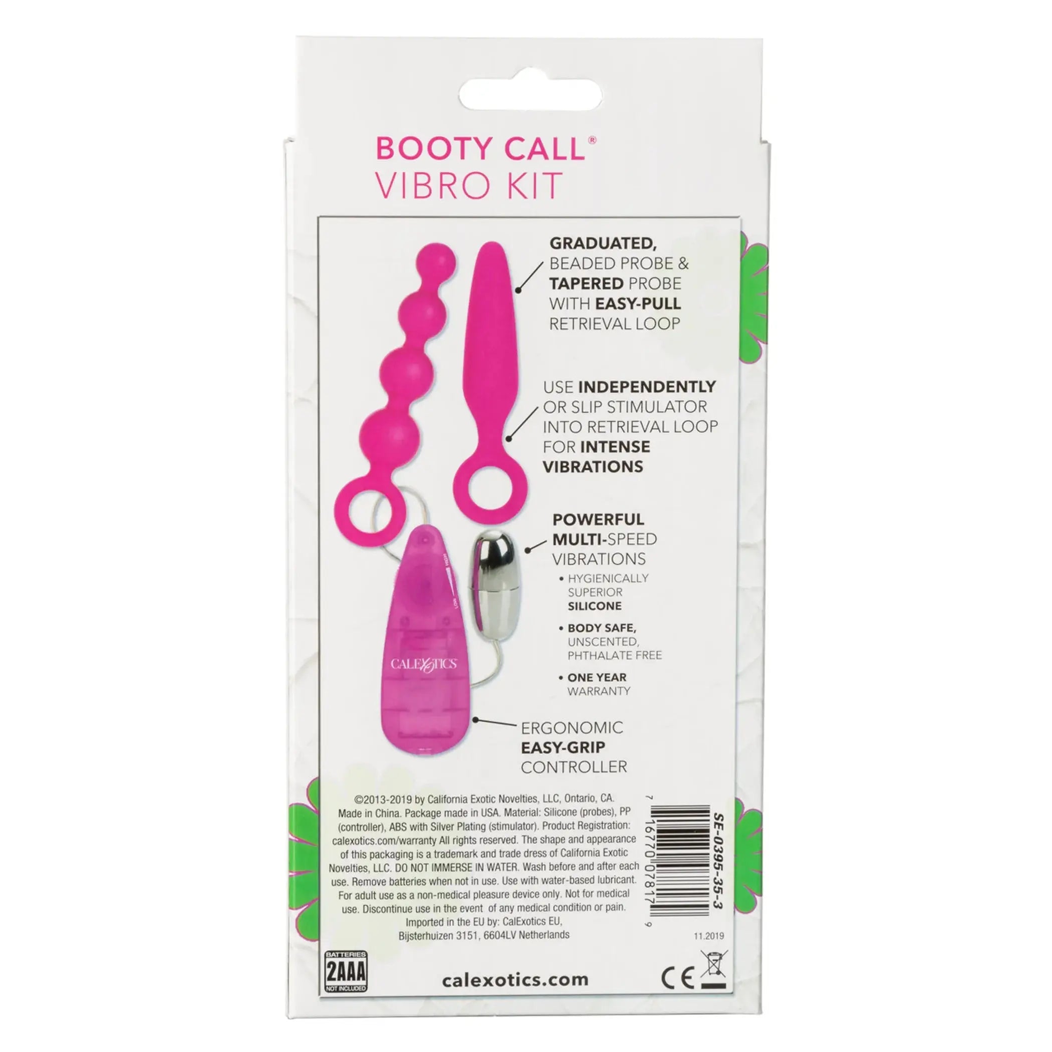 Booty Vibro Kit Pink California Exotic Novelties