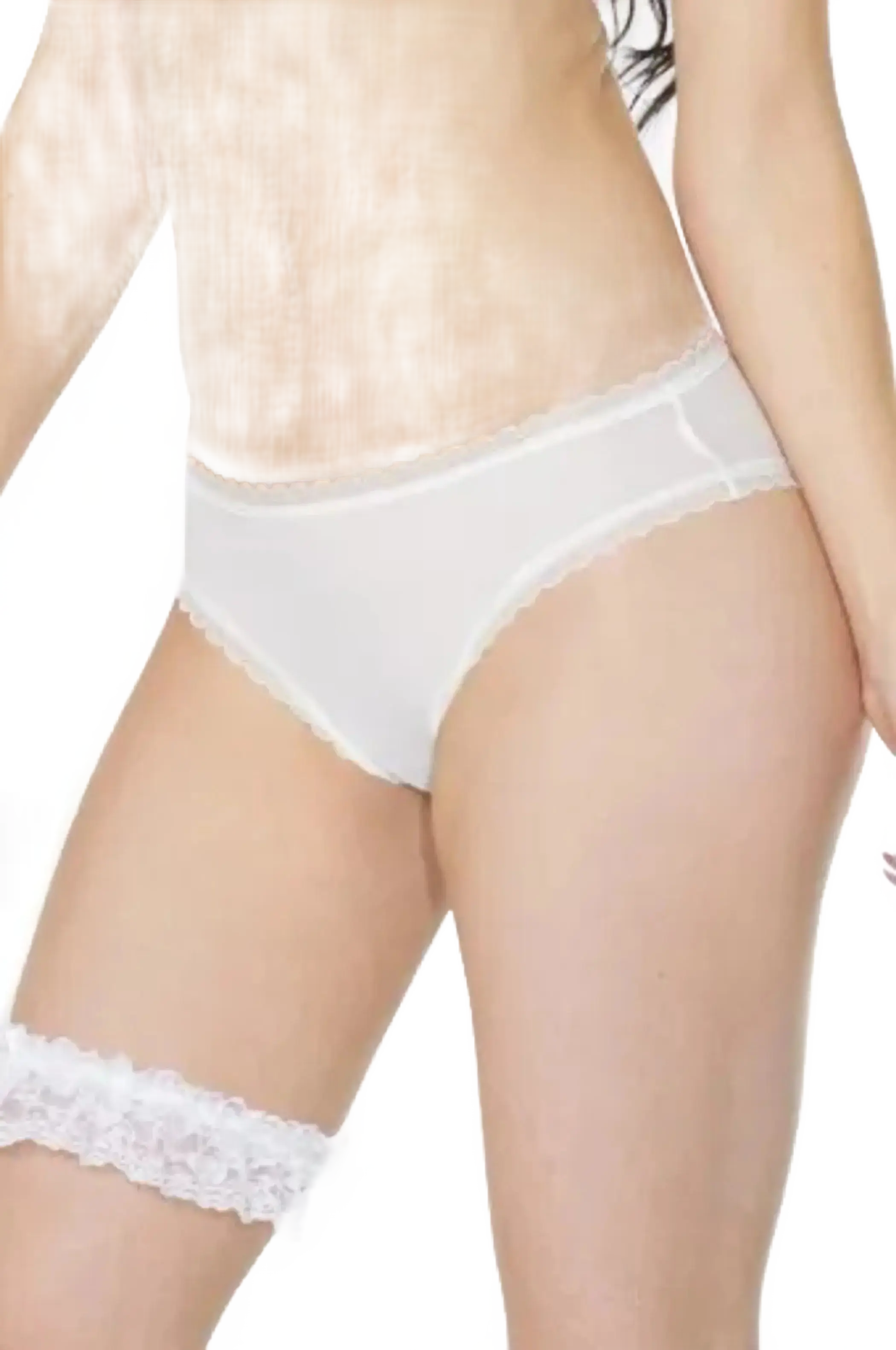 Coquette Bridal Mesh Crotchless Panty With Tulle Veil Coquette