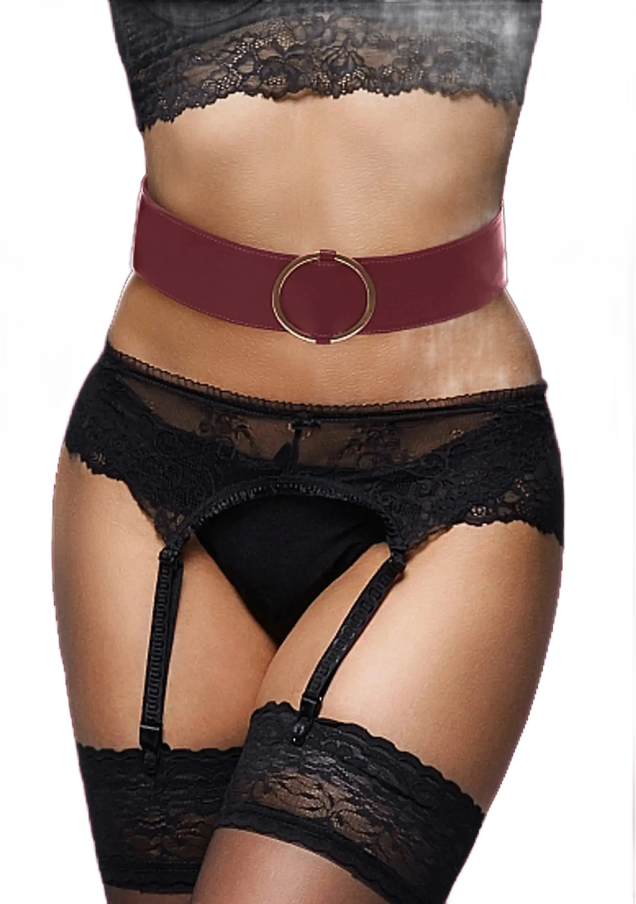OUCH HALO WAIST BELT BURGUNDY SHOTS AMERICA