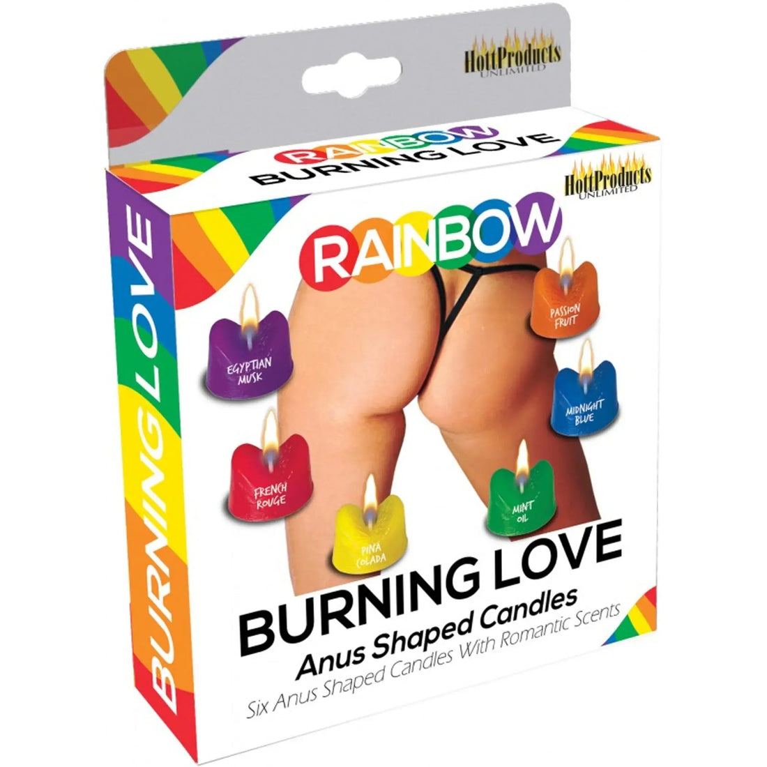 Burning Love Anus Candles Assorted Colors & Scents HOTT Products