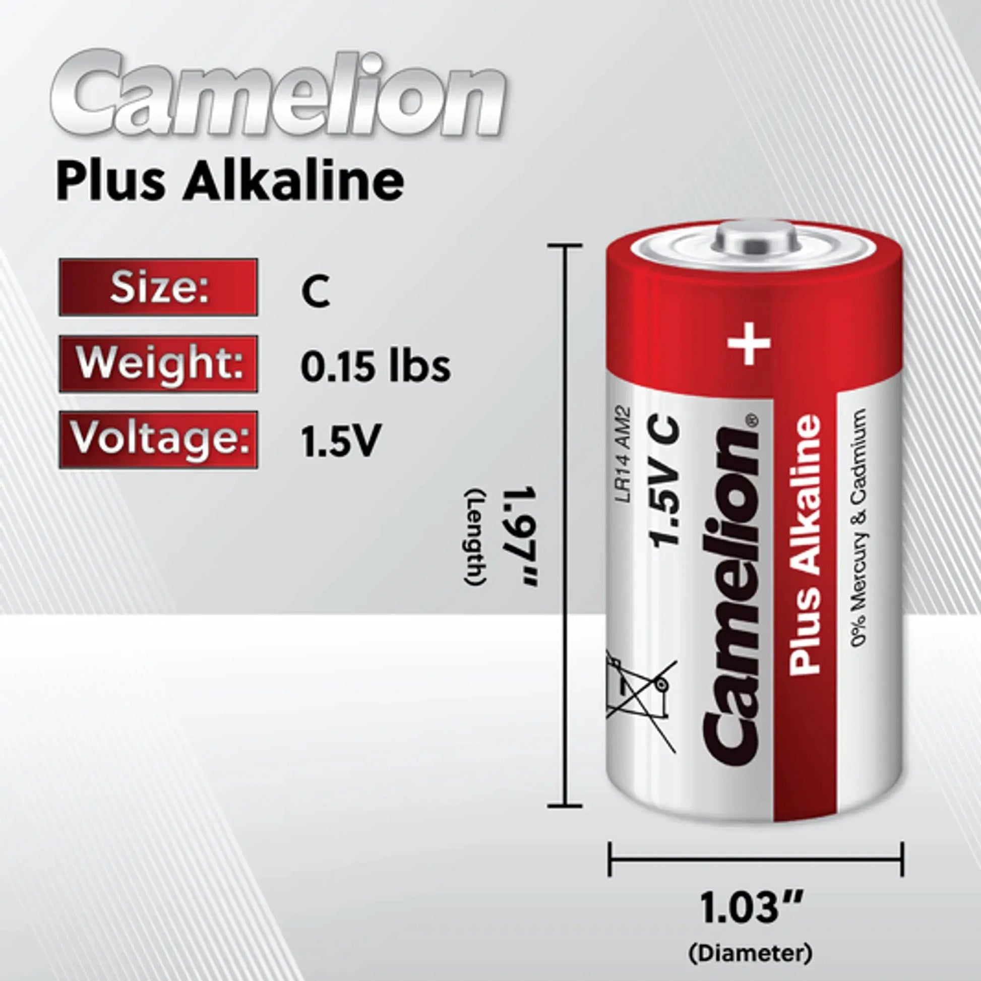 C 1.5V Alkaline Battery Pack (8 Count) Camelion