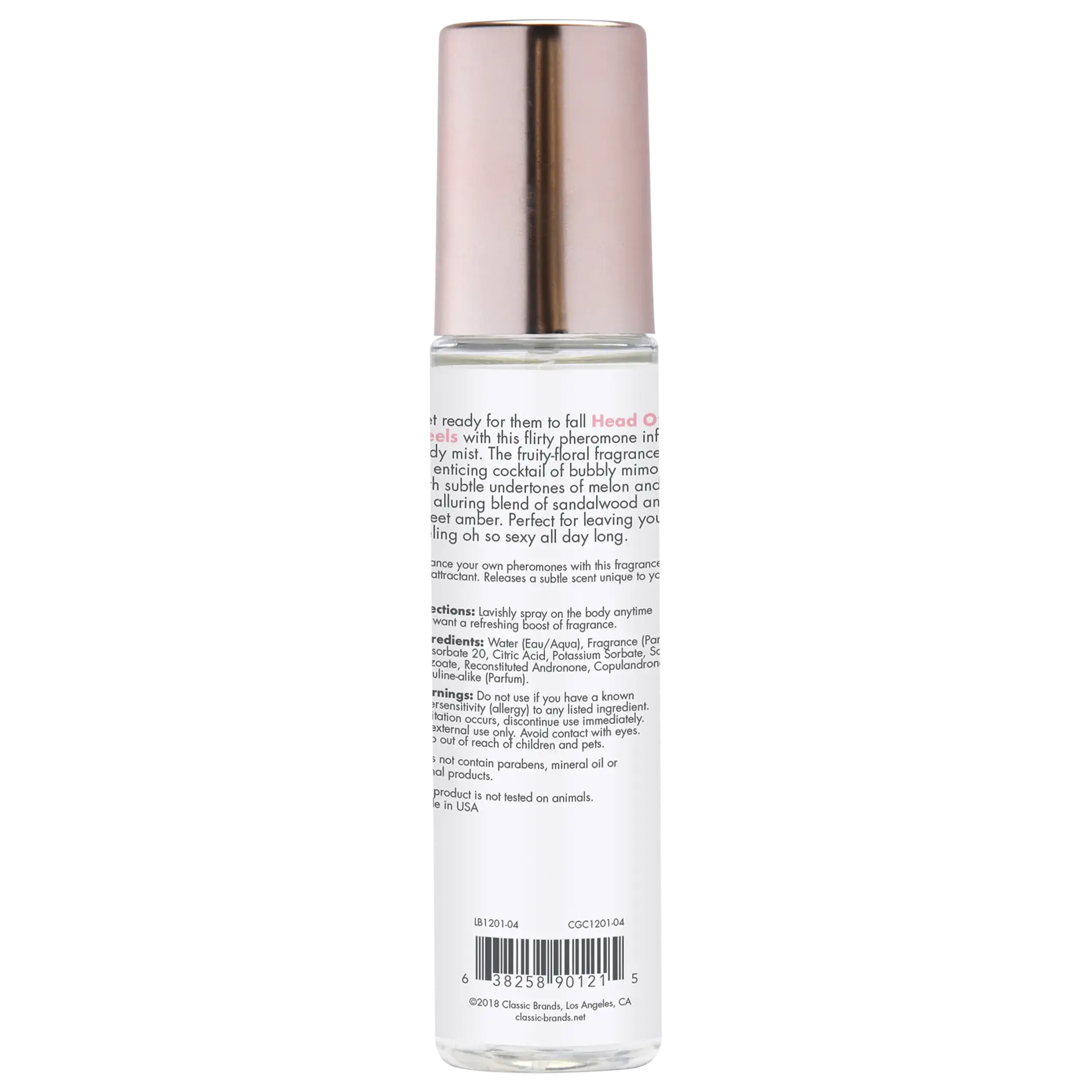 CGC BODY MIST W/ PHEROMONES HEAD OVER HEELS 3.5 FL OZ Classic Brands
