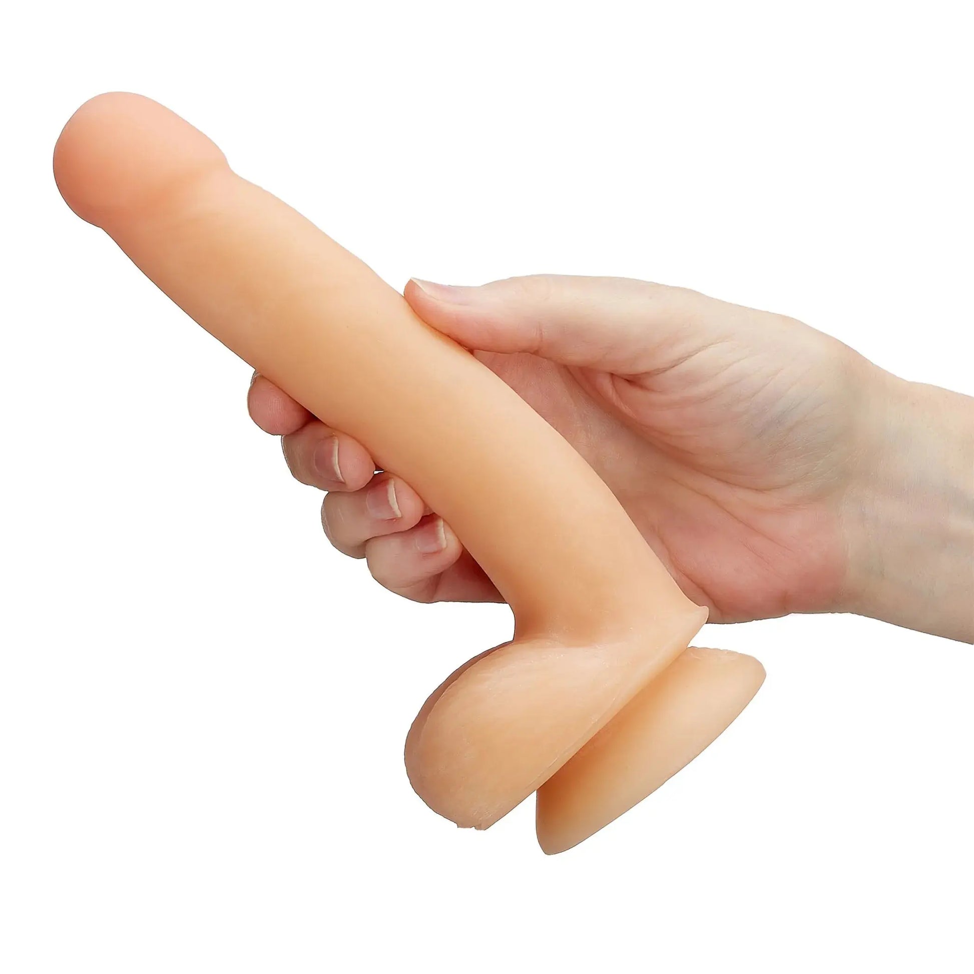 CLOUD 9 DUAL DENSITY DILDO TOUCH 7IN W/ BALLS LIGHT Cloud 9 Novelties