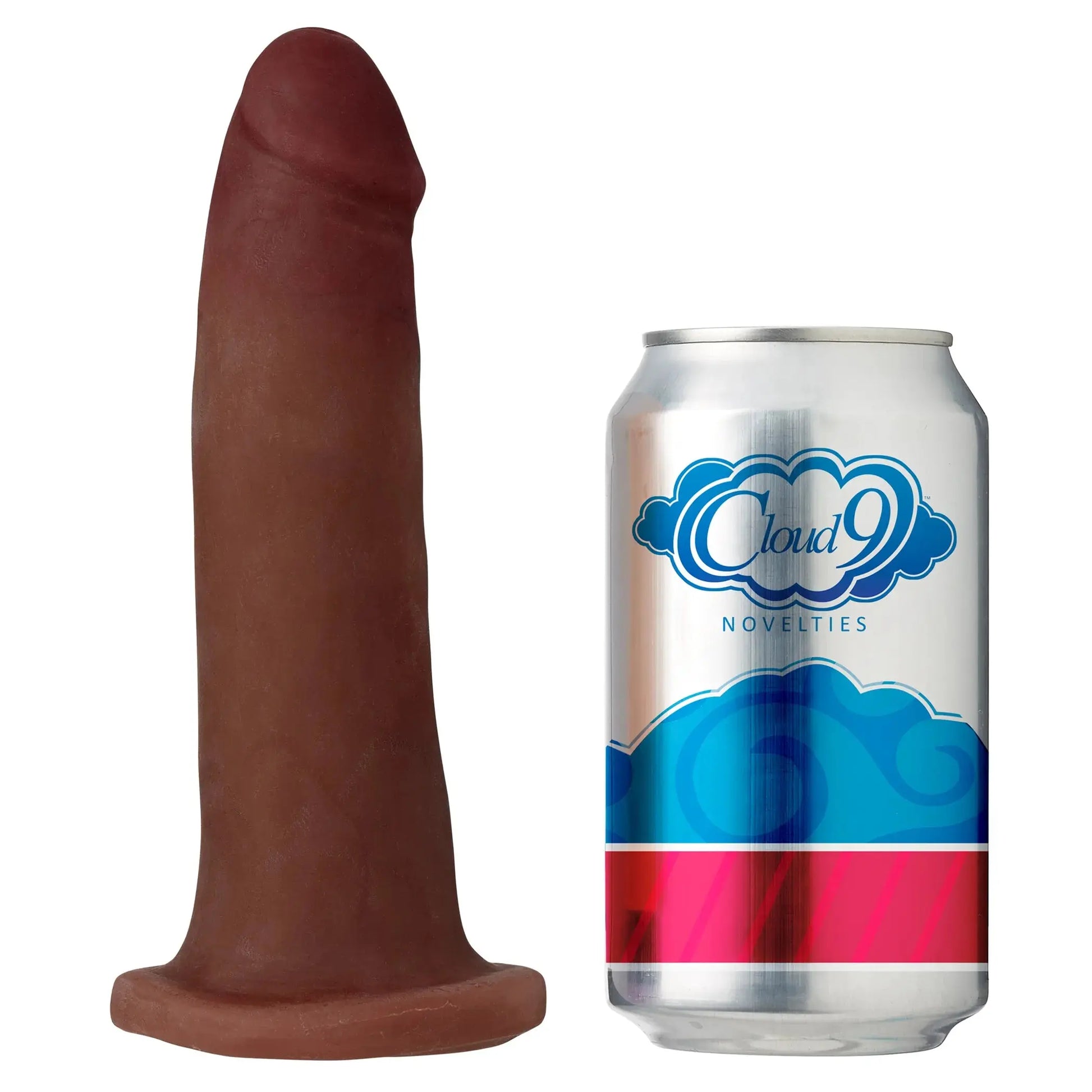 CLOUD 9 DUAL DENSITY DILDO TOUCH 7IN W/ NO BALLS BROWN Cloud 9 Novelties