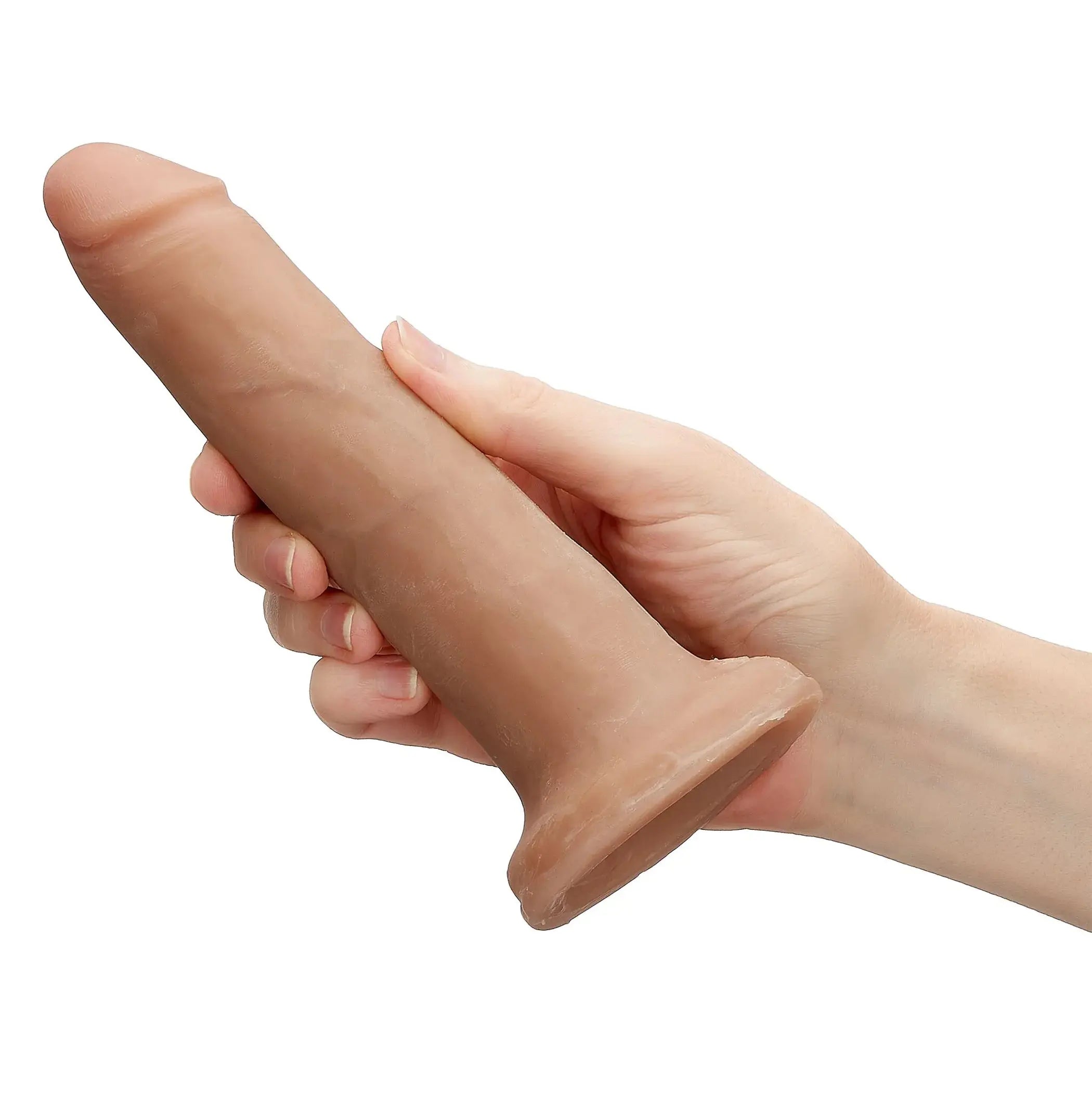 CLOUD 9 DUAL DENSITY DILDO TOUCH 7IN W/ NO BALLS TAN/ MOCHA Cloud 9 Novelties