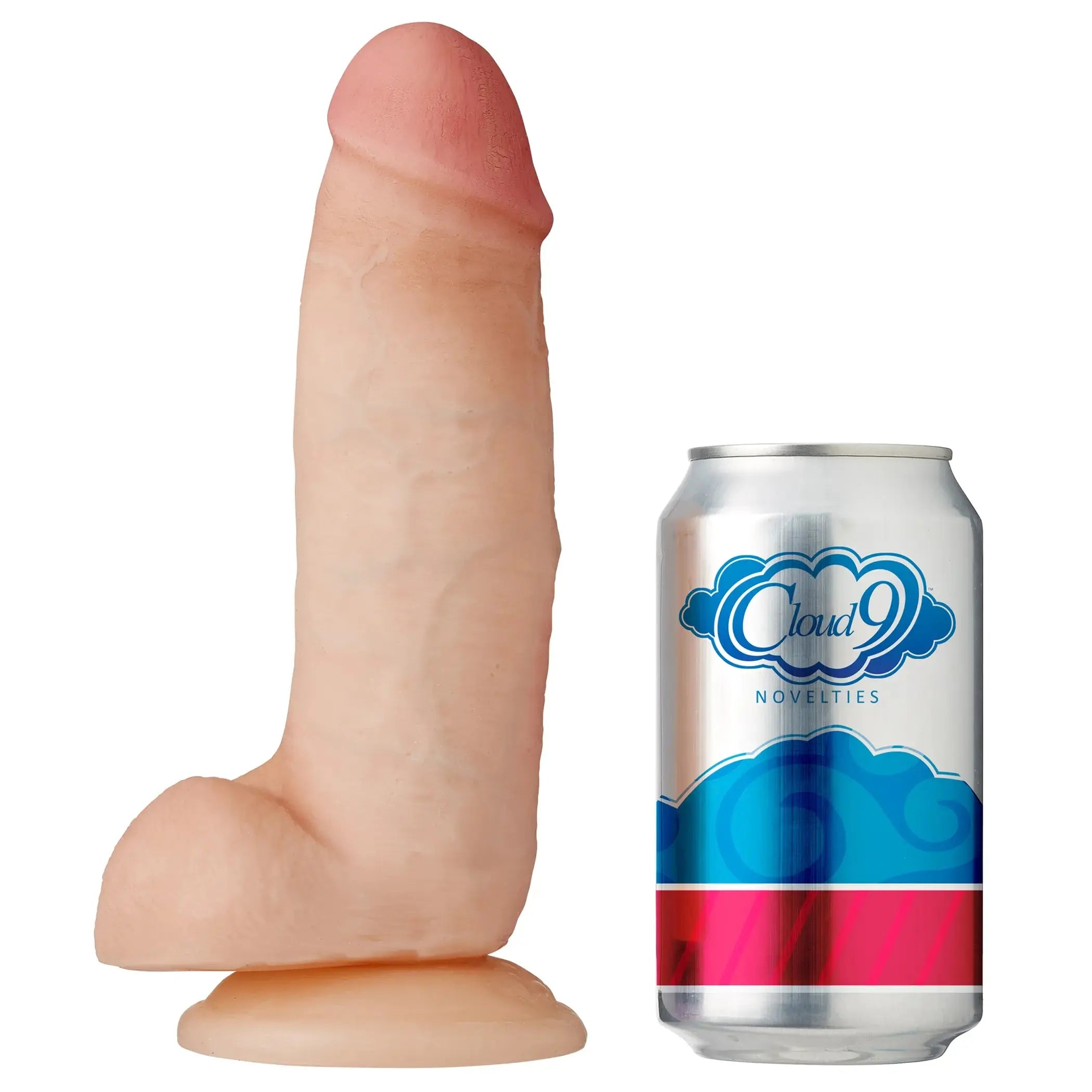 CLOUD 9 DUAL DENSITY DILDO TOUCH THICK W/ REALISTIC PAINTED VEINS & BALLS 8 IN Cloud 9 Novelties