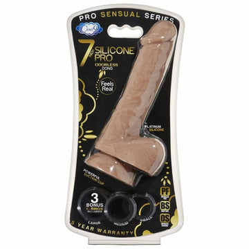CLOUD 9 PRO SENSUAL 7 PREMIUM SILICONE DONG W/ C RINGS TAN " Cloud 9 Novelties