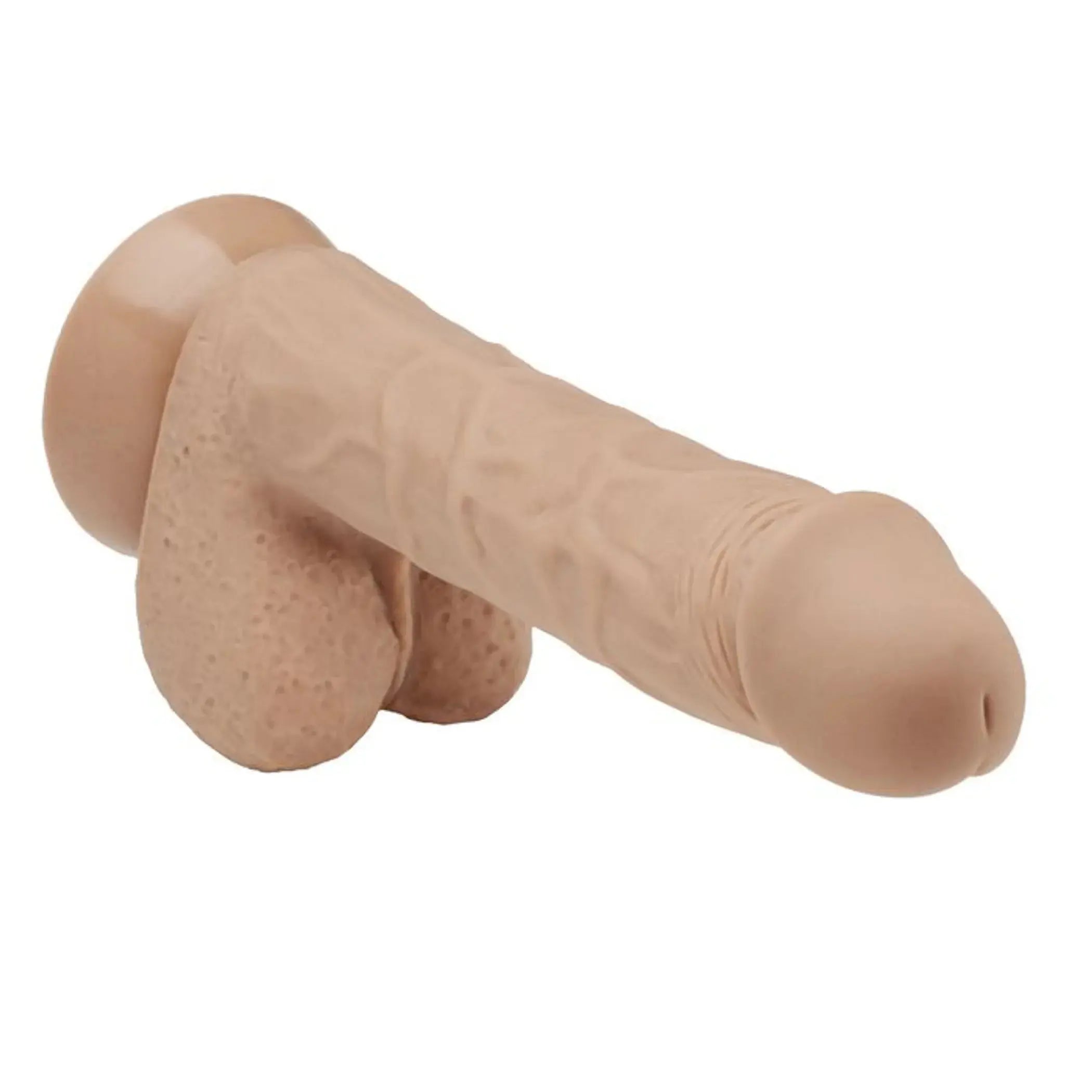 CLOUD 9 PRO SENSUAL 7 PREMIUM SILICONE DONG W/ C RINGS TAN " Cloud 9 Novelties