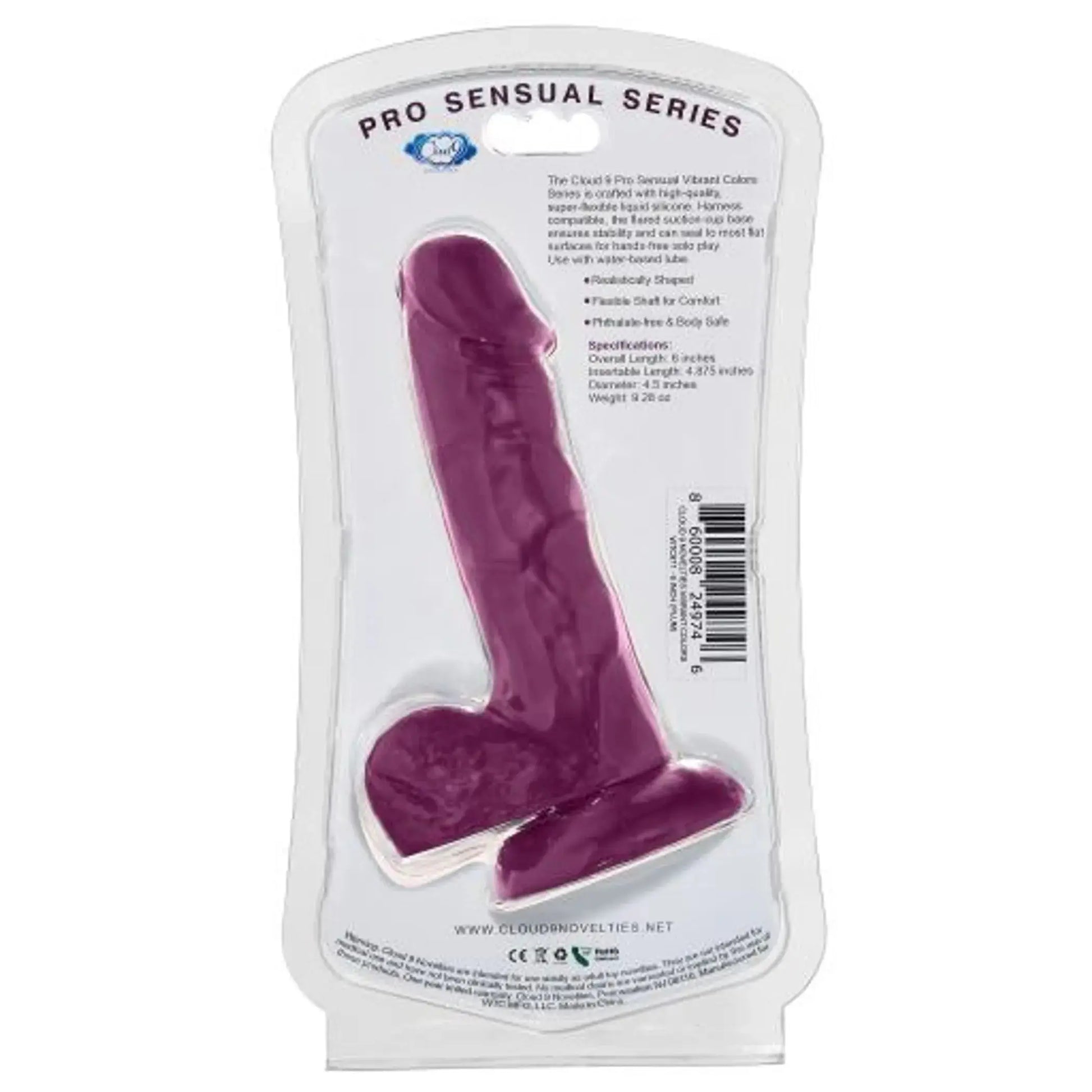 CLOUD 9 VIBRANT COLORS 6 PLUM PRO SENSUAL LINE " Cloud 9 Novelties